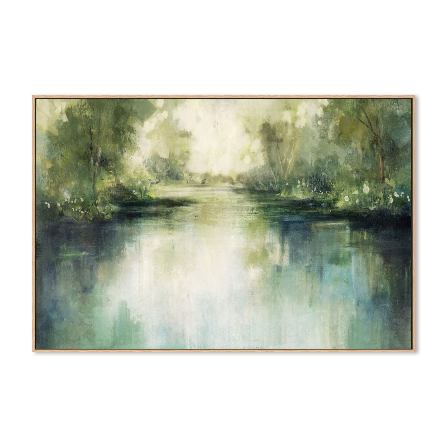 wall-art-print-canvas-poster-framed-Lakeside, Style A , By Nina Blue-4