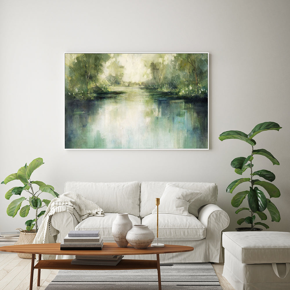 wall-art-print-canvas-poster-framed-Lakeside, Style A , By Nina Blue-7