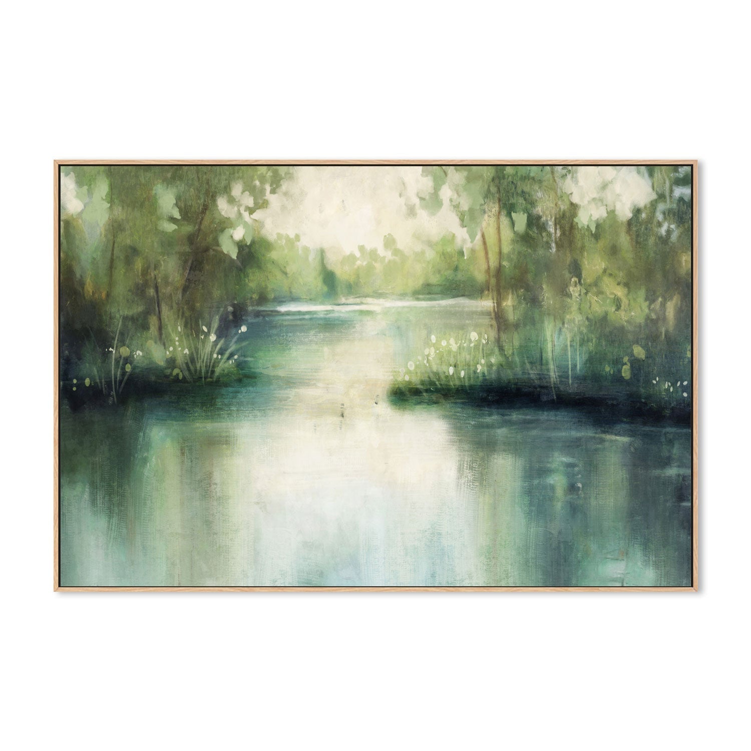 wall-art-print-canvas-poster-framed-Lakeside, Style B , By Nina Blue-4