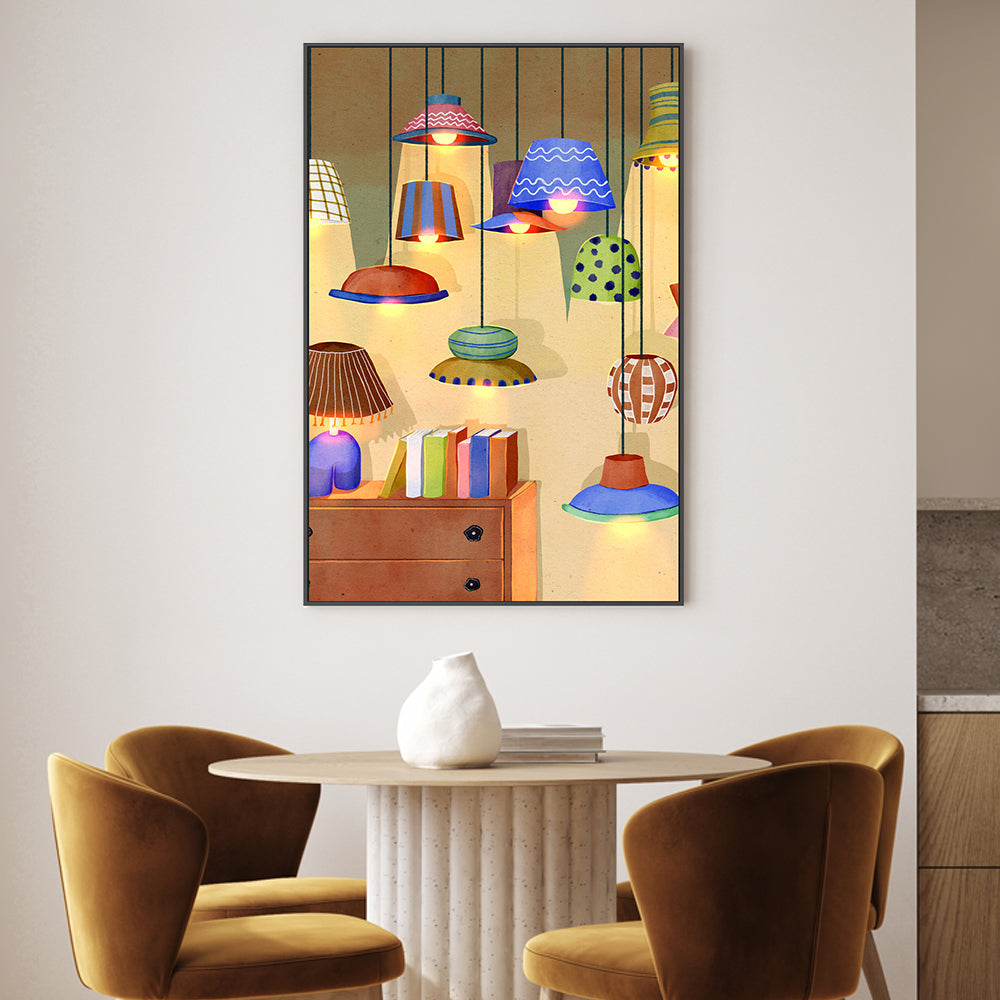 wall-art-print-canvas-poster-framed-Lamp Shop , By Eva Halfers-2