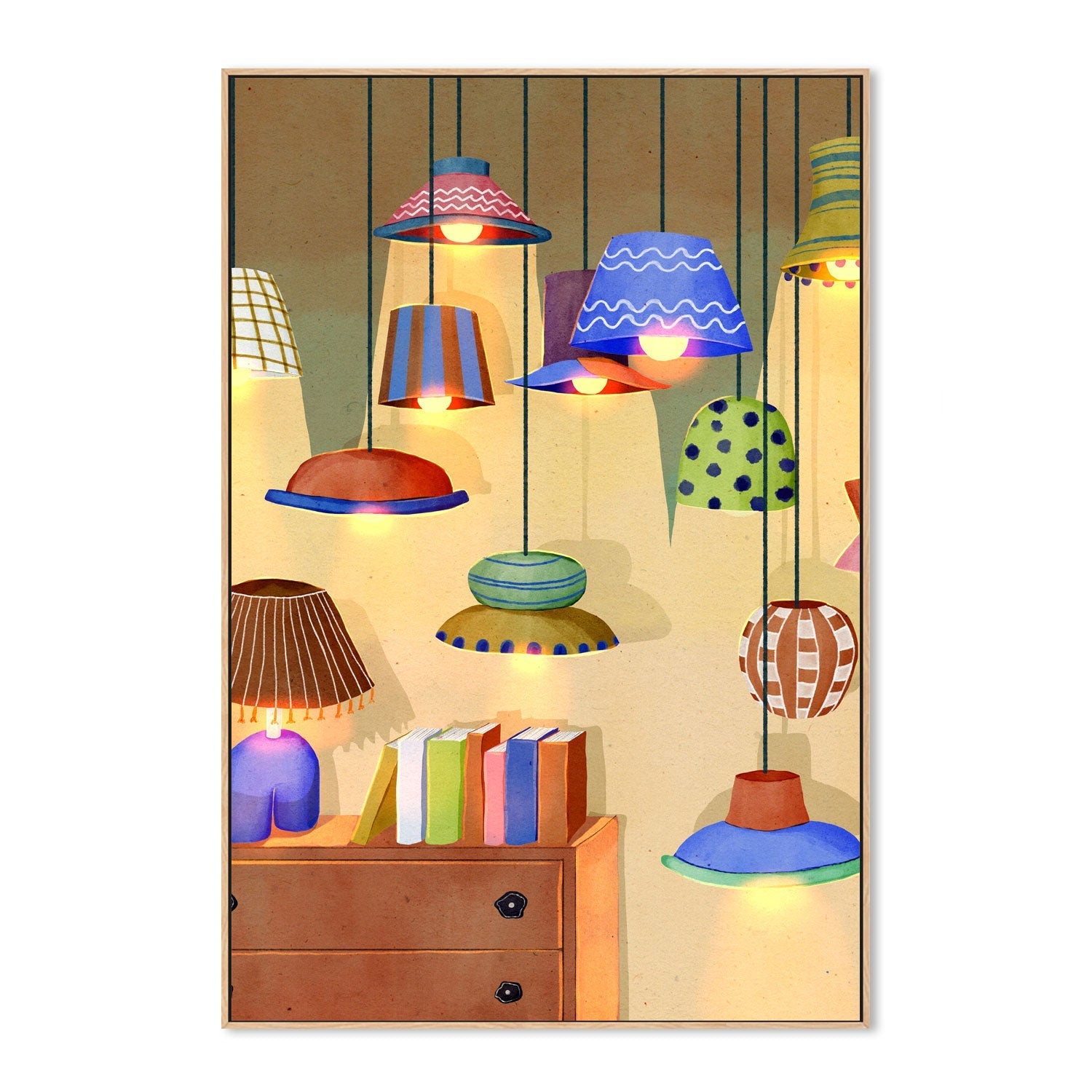 wall-art-print-canvas-poster-framed-Lamp Shop , By Eva Halfers-4