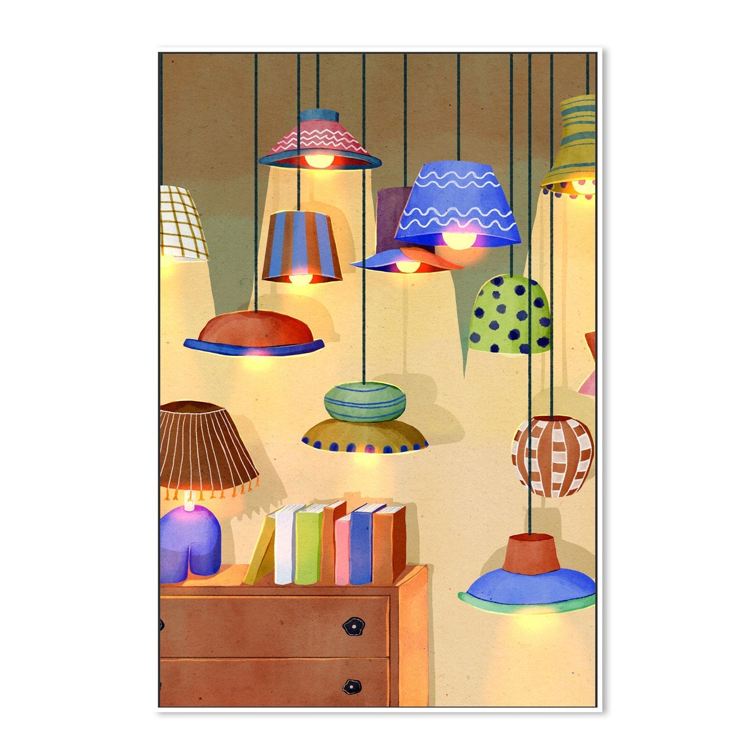 wall-art-print-canvas-poster-framed-Lamp Shop , By Eva Halfers-5