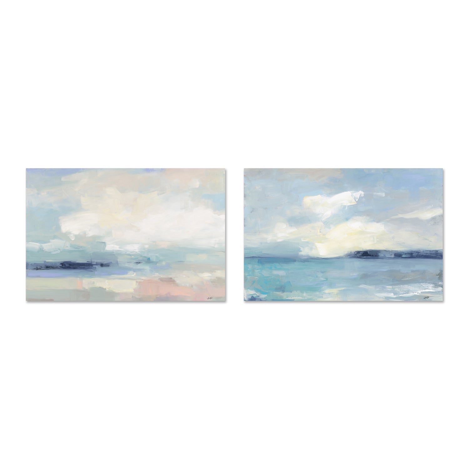 wall-art-print-canvas-poster-framed-Land Sky Water, Set of 2-by-Julia Purinton-Gioia Wall Art