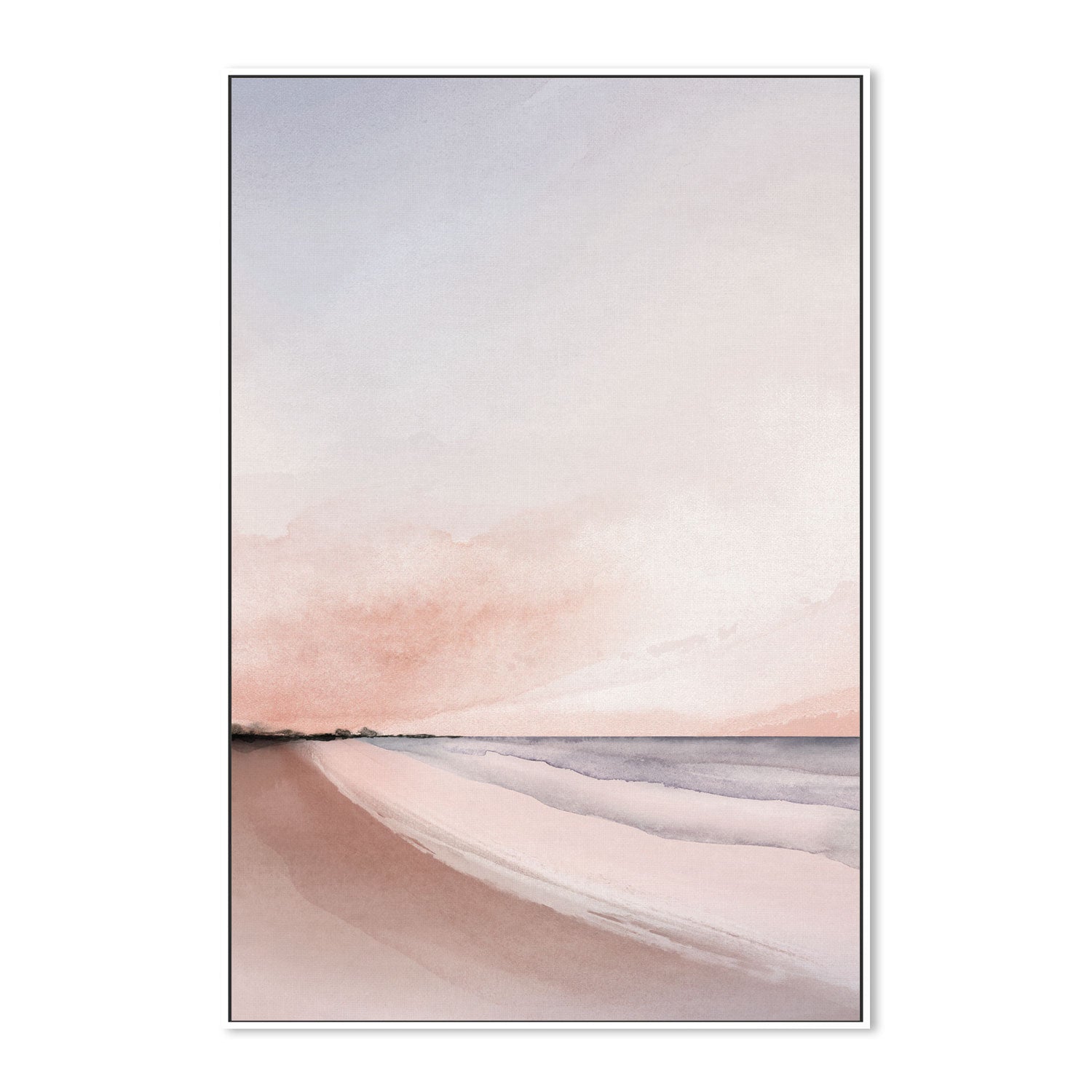 wall-art-print-canvas-poster-framed-Landscape Beach Sunset-by-Dear Musketeer Studio-Gioia Wall Art