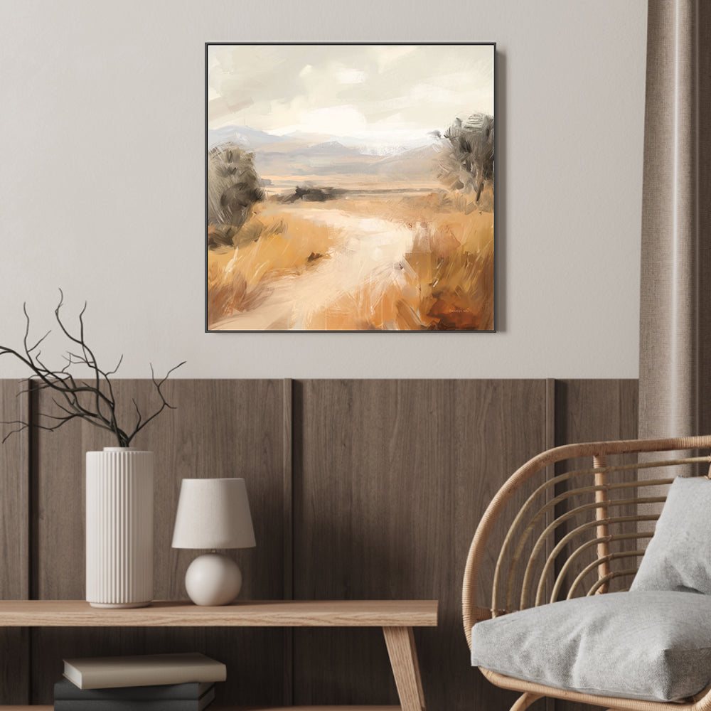 wall-art-print-canvas-poster-framed-Landscape In Yellow Ochre , By Danhui Nai-2