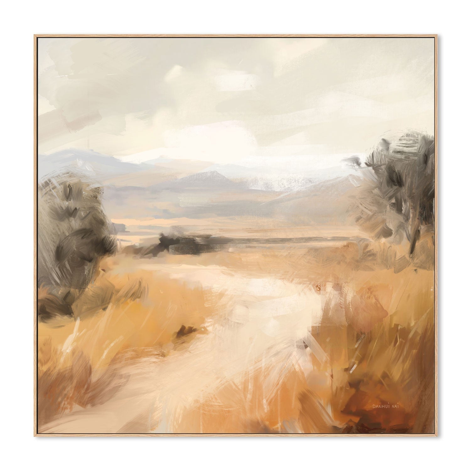 wall-art-print-canvas-poster-framed-Landscape In Yellow Ochre , By Danhui Nai-4