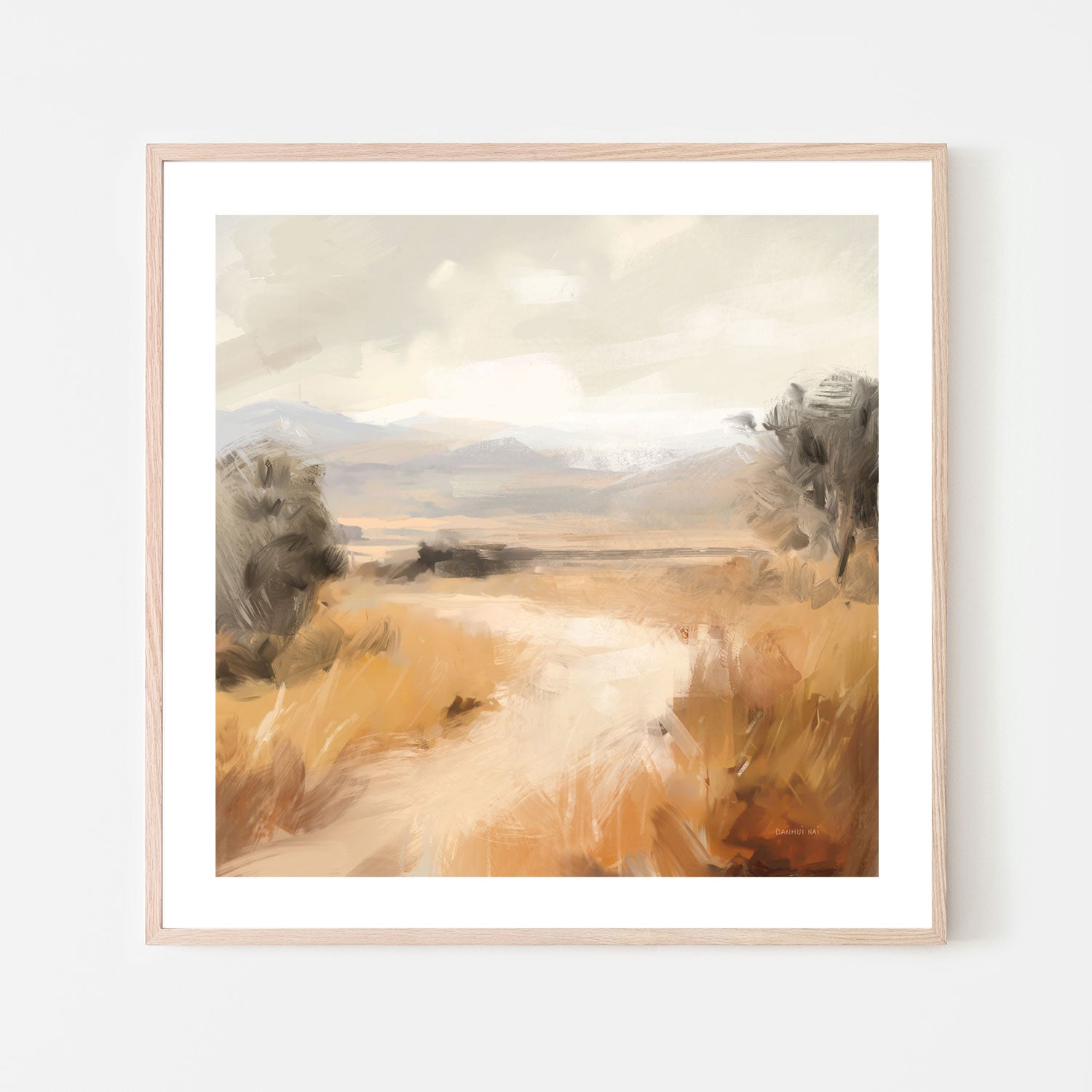 wall-art-print-canvas-poster-framed-Landscape In Yellow Ochre , By Danhui Nai-6