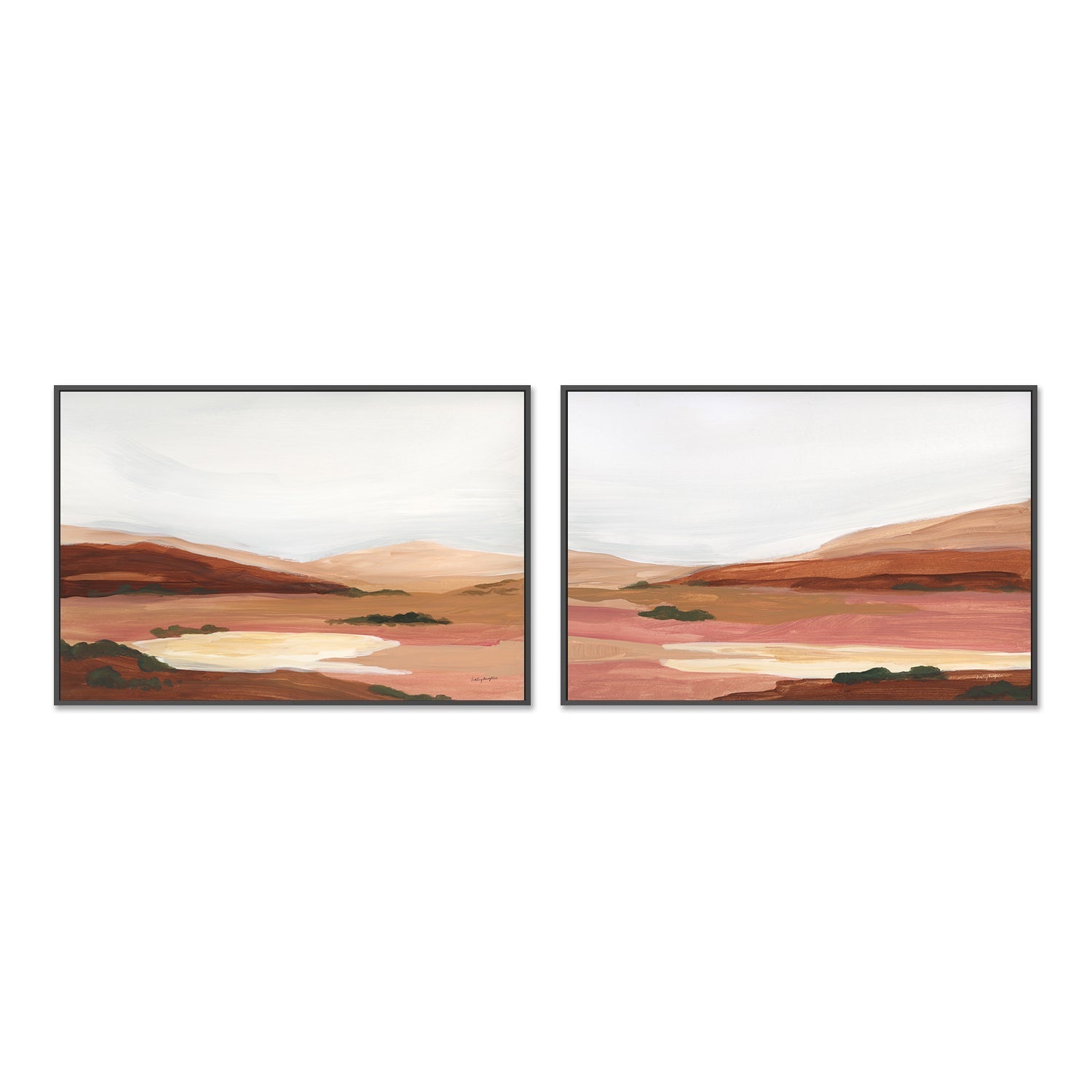 wall-art-print-canvas-poster-framed-Laurel Lowland, Style A & B, Set Of 2 , By Haley Knighten-3