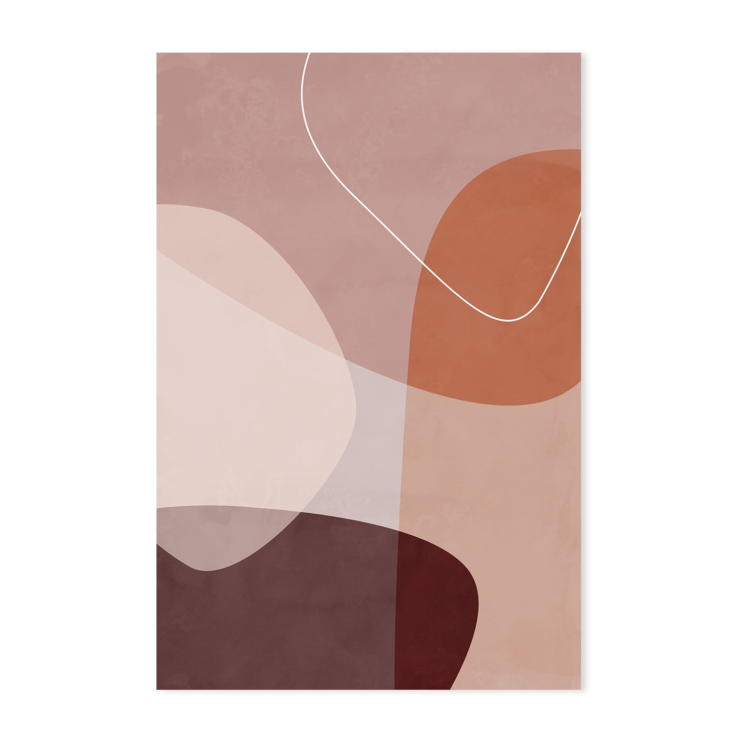 wall-art-print-canvas-poster-framed-Layered Shapes, Style A & B, Set Of 2-GIOIA-WALL-ART