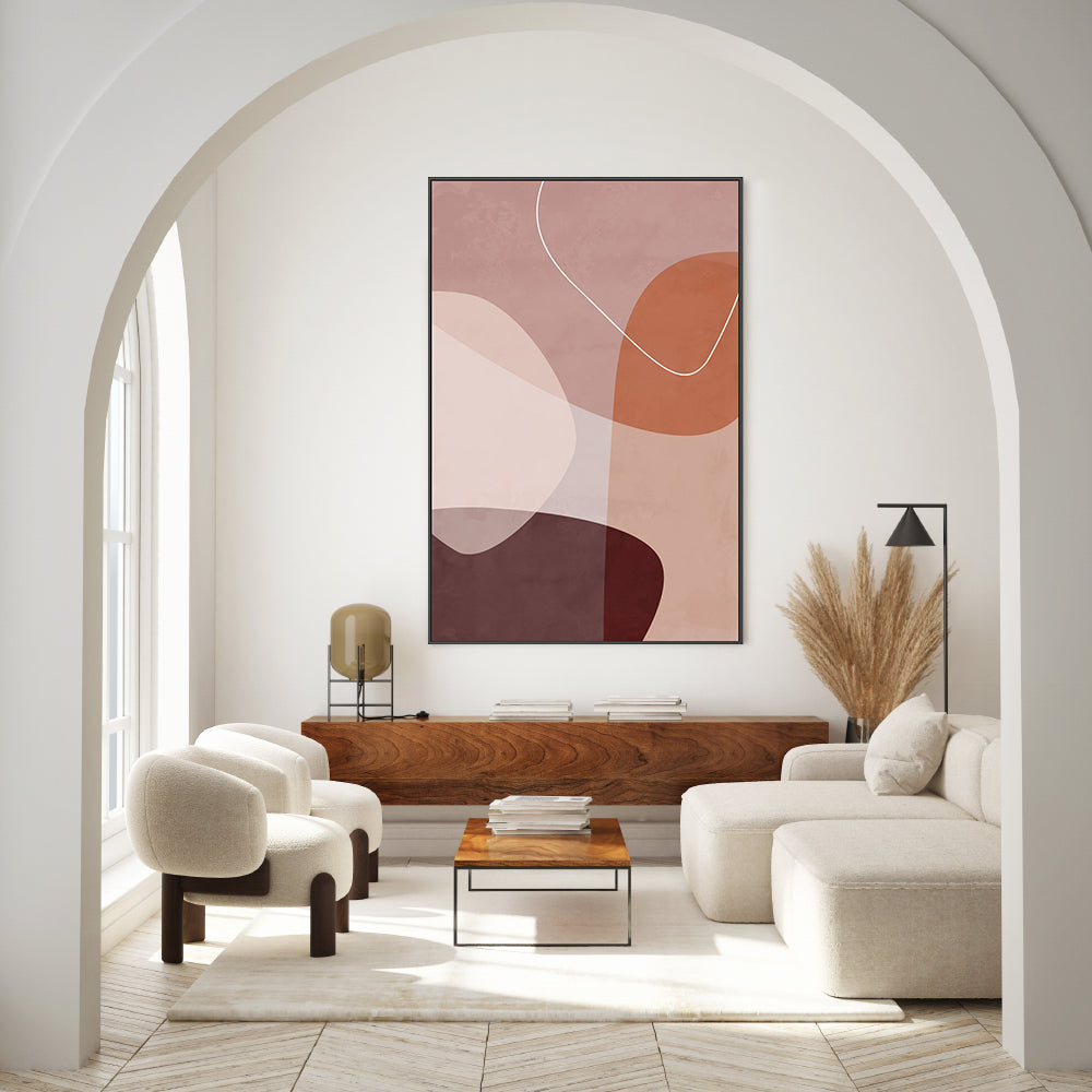 wall-art-print-canvas-poster-framed-Layered Shapes, Style A, By Mareike Bohmer-GIOIA-WALL-ART