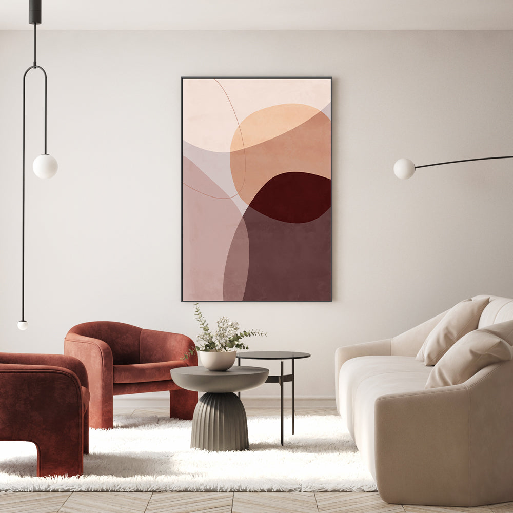 wall-art-print-canvas-poster-framed-Layered Shapes, Style B, By Mareike Bohmer-GIOIA-WALL-ART