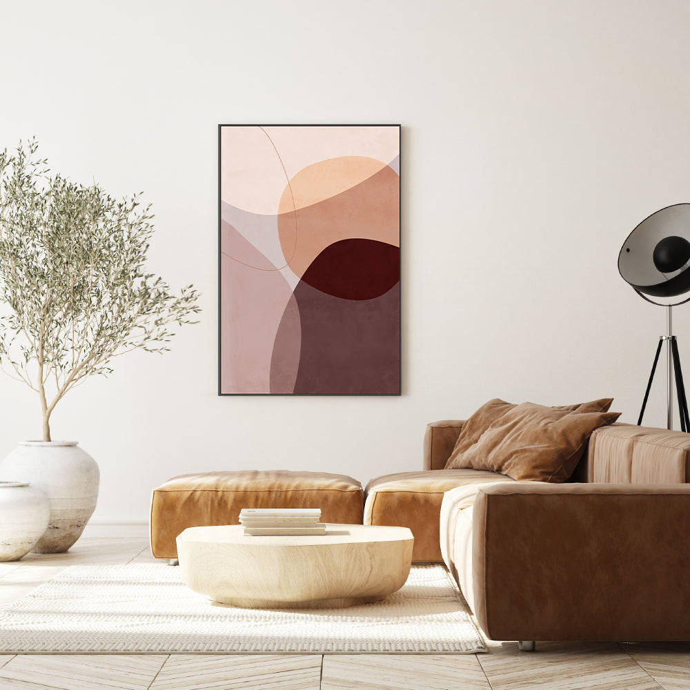 wall-art-print-canvas-poster-framed-Layered Shapes, Style B, By Mareike Bohmer-GIOIA-WALL-ART