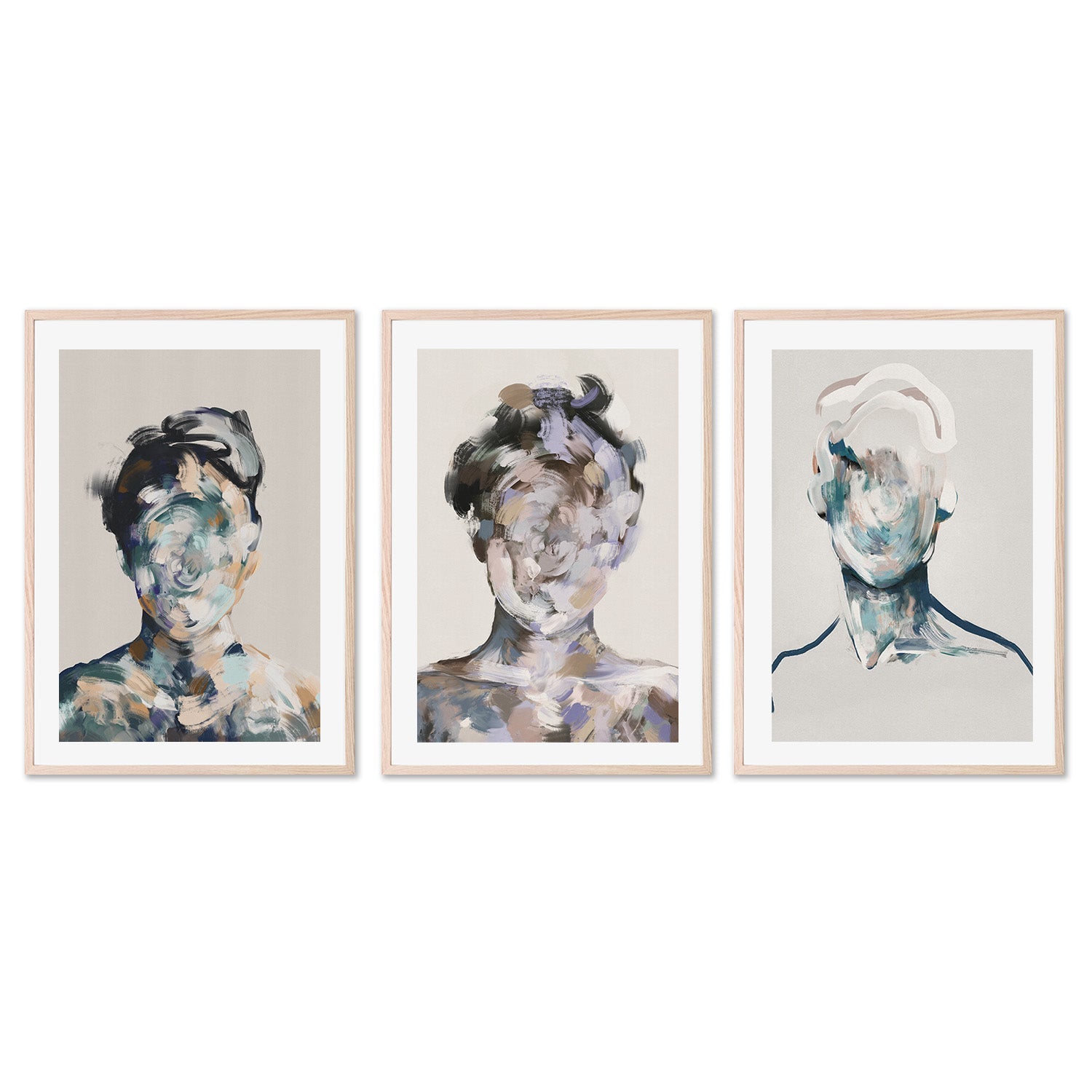 wall-art-print-canvas-poster-framed-Le Portrait, Style A, B & C, Set Of 3 , By Gabriella Roberg-6