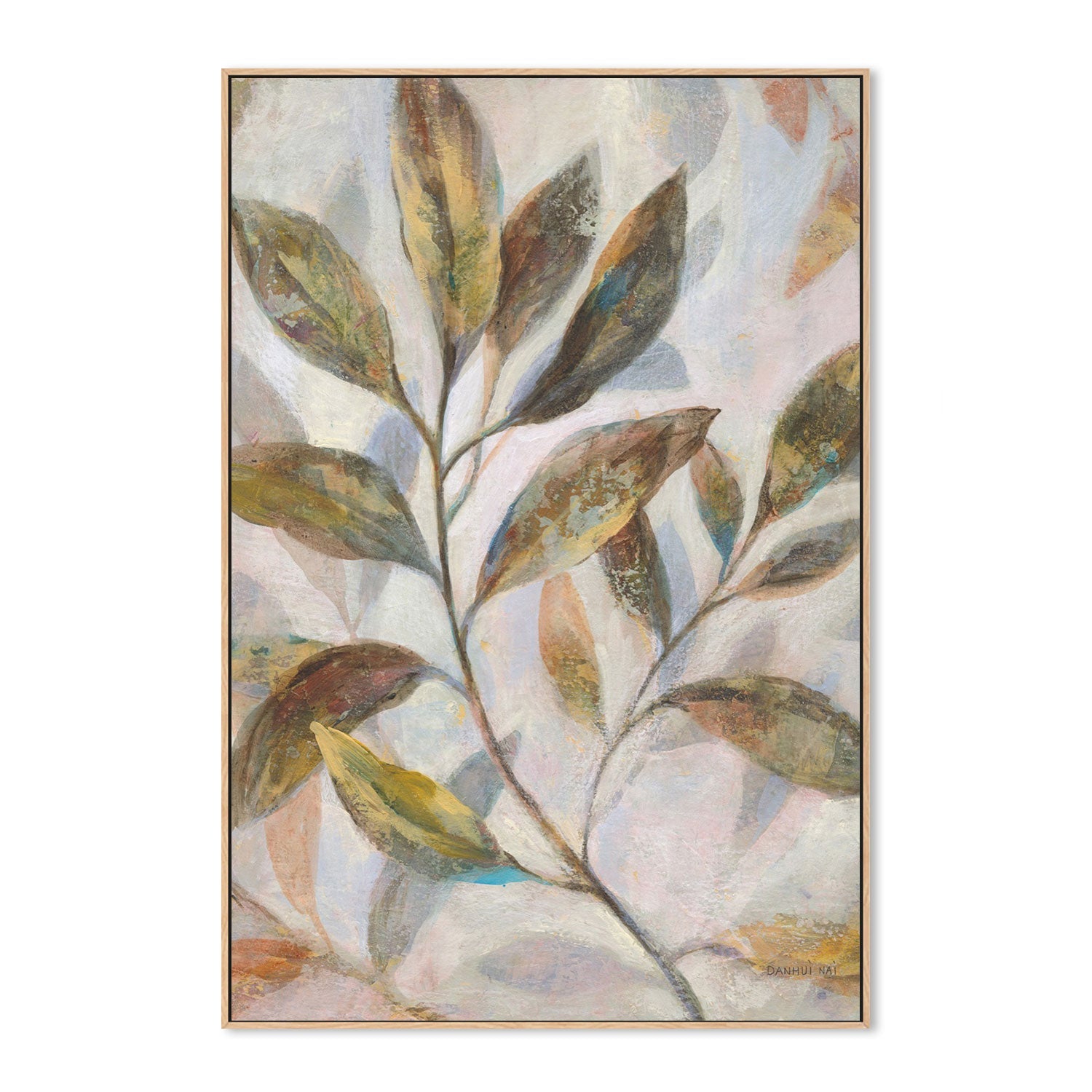 wall-art-print-canvas-poster-framed-Leafy Flow, Style B-by-Danhui Nai-Gioia Wall Art