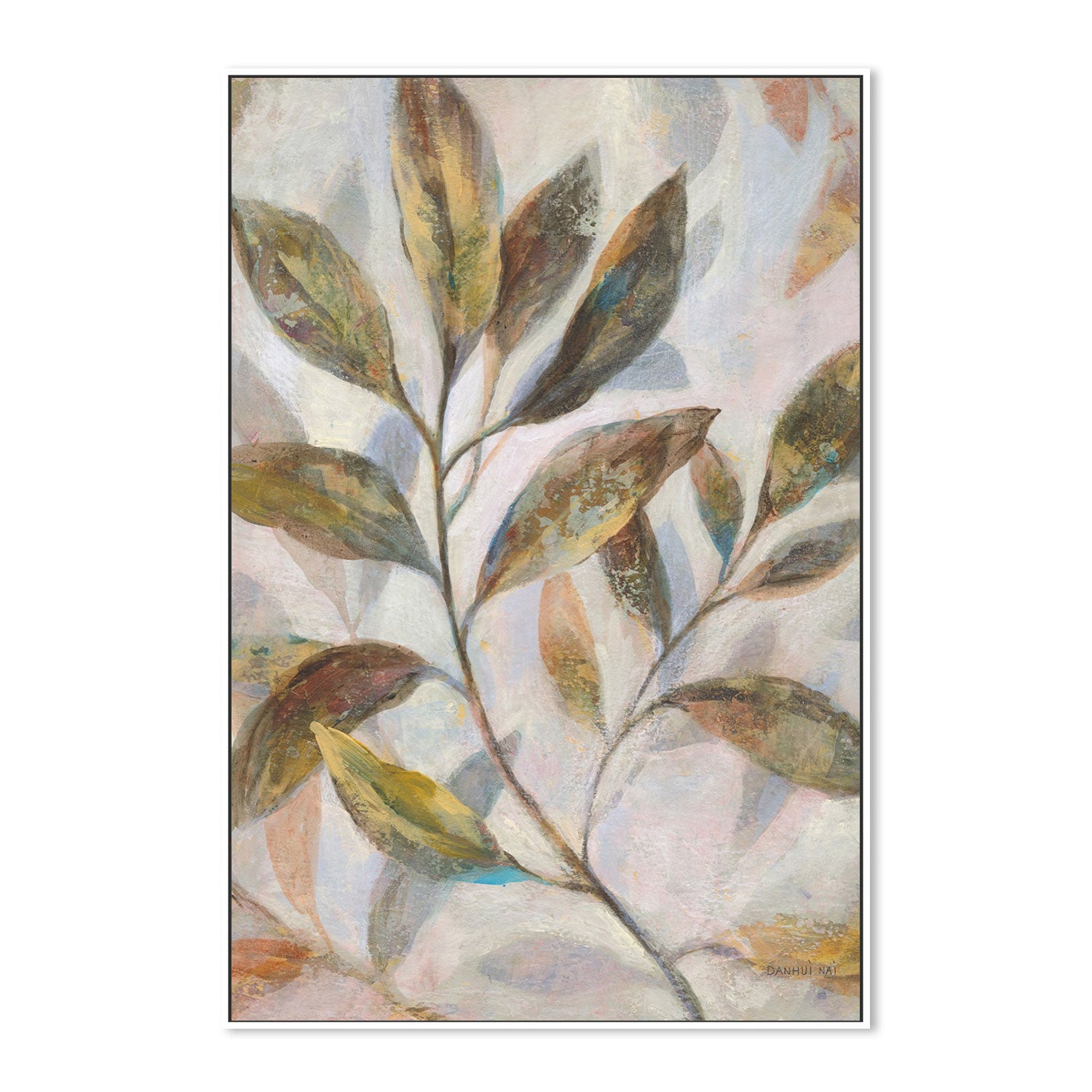 wall-art-print-canvas-poster-framed-Leafy Flow, Style B-by-Danhui Nai-Gioia Wall Art