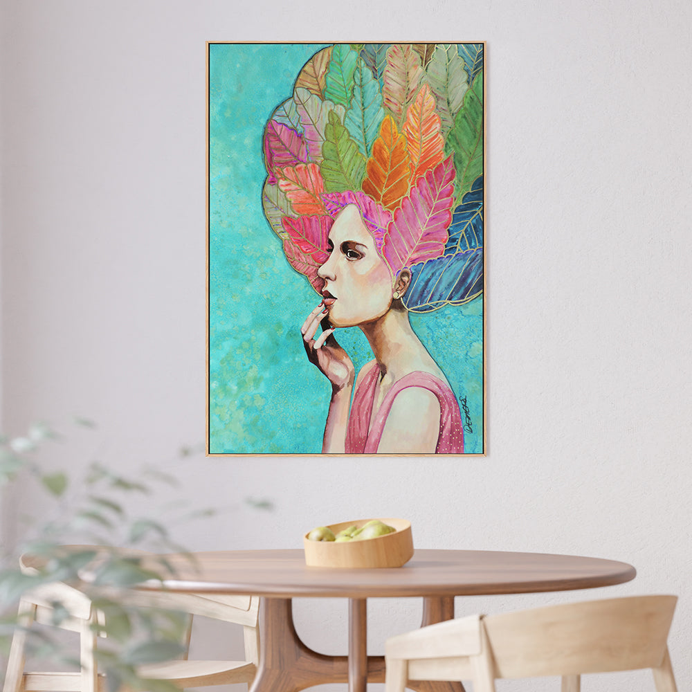 wall-art-print-canvas-poster-framed-Leaves In Her Hair-GIOIA-WALL-ART