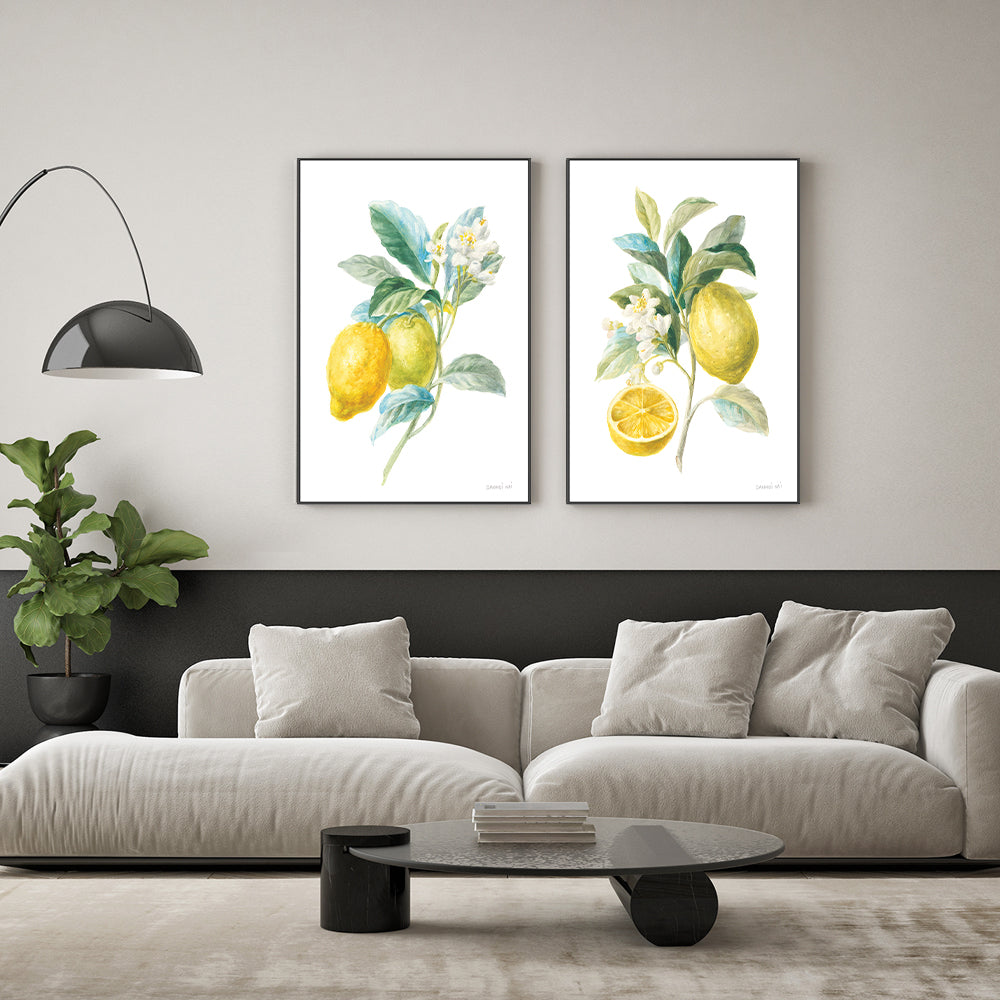 wall-art-print-canvas-poster-framed-Lemon Branch, Style A & B, Set Of 2 , By Danhui Nai-GIOIA-WALL-ART