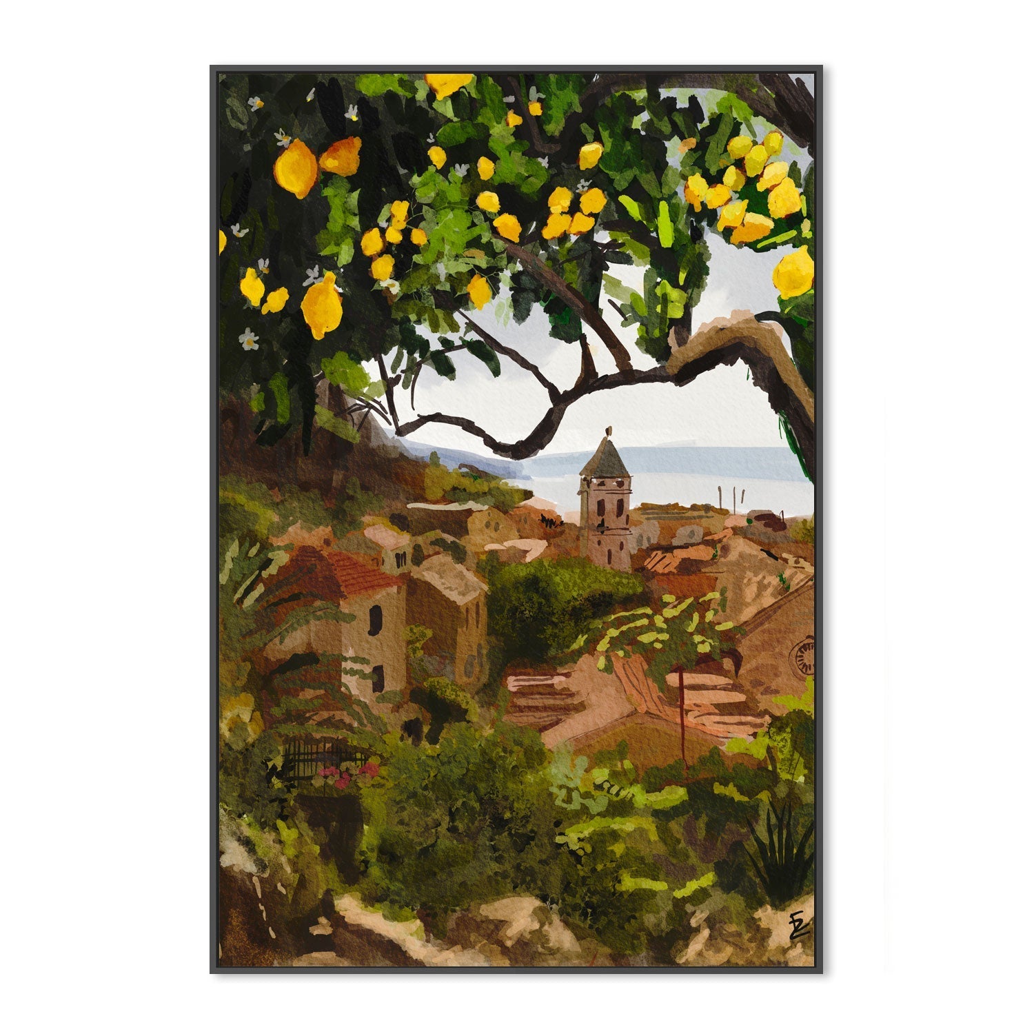 wall-art-print-canvas-poster-framed-Lemon City , By Ekaterina Zagorska-3