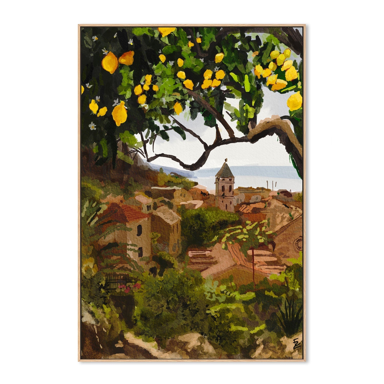 wall-art-print-canvas-poster-framed-Lemon City , By Ekaterina Zagorska-4