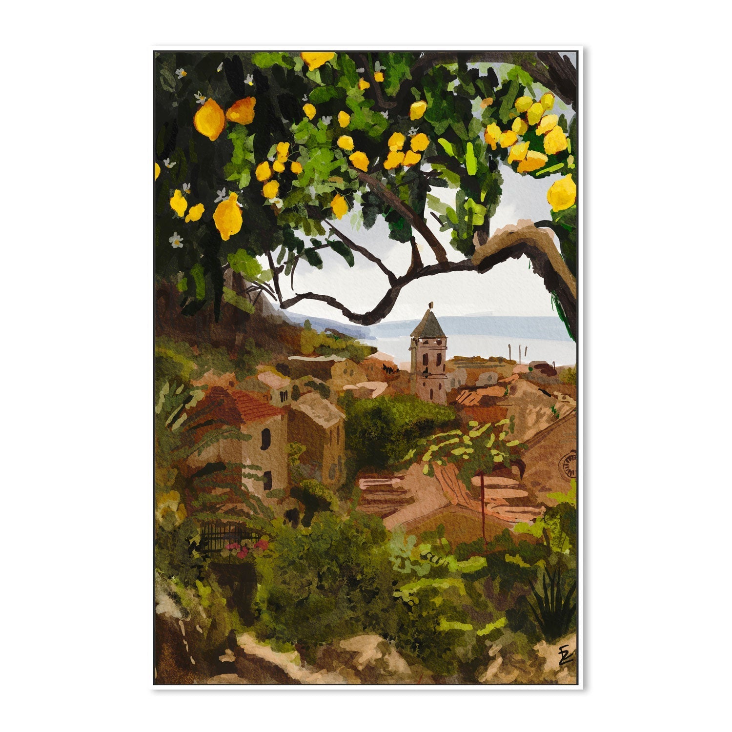 wall-art-print-canvas-poster-framed-Lemon City , By Ekaterina Zagorska-5