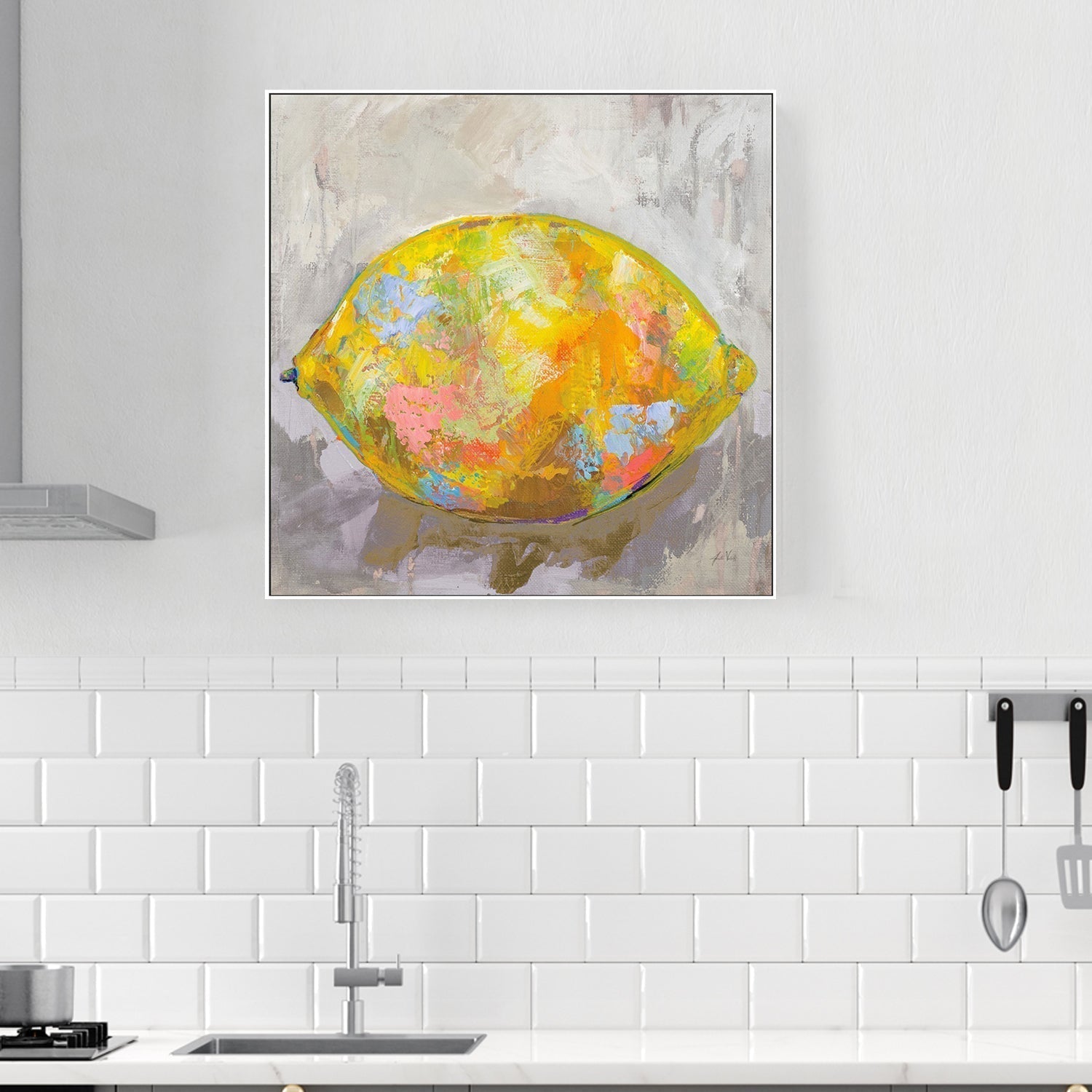 wall-art-print-canvas-poster-framed-Lemon Neutral, Style A-by-Jeanette Vertentes-Gioia Wall Art