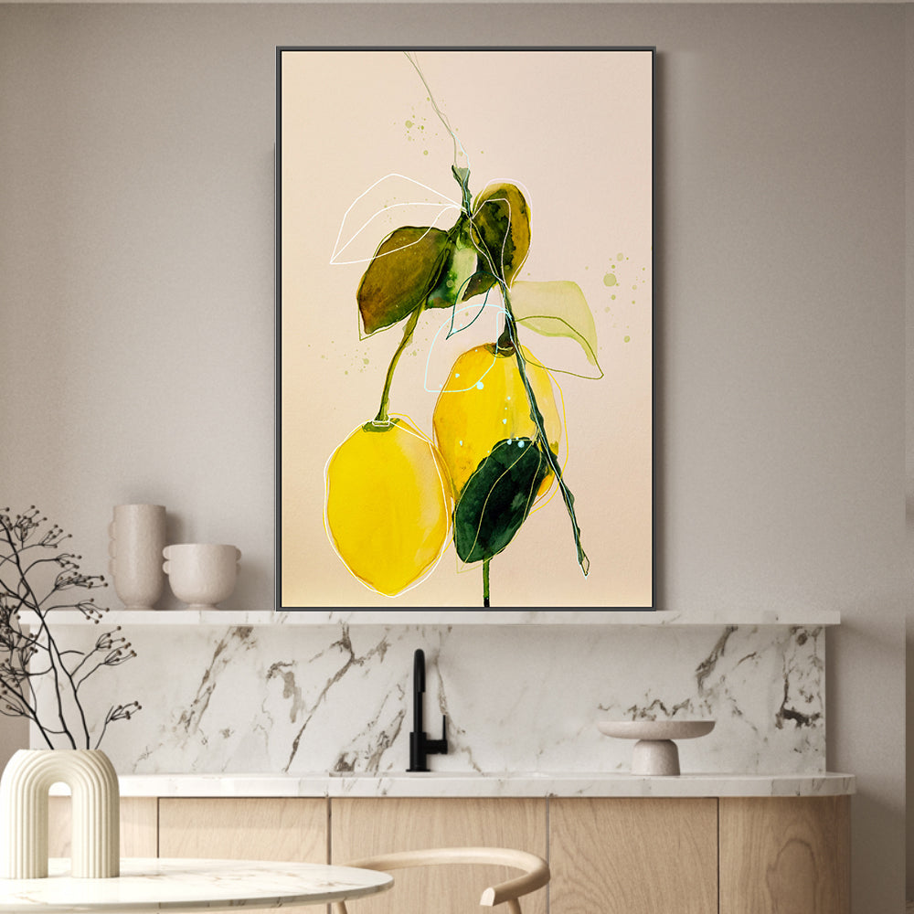 wall-art-print-canvas-poster-framed-Lemon Study, Style B , By Leigh Viner-2