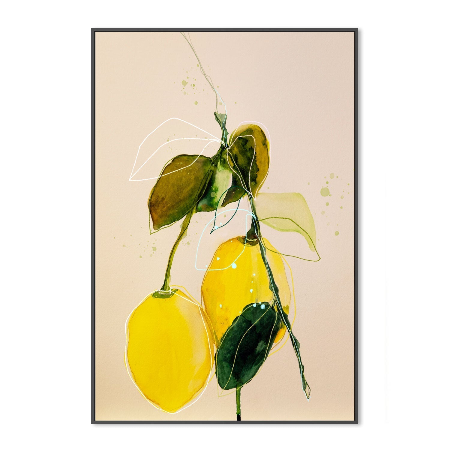 wall-art-print-canvas-poster-framed-Lemon Study, Style B , By Leigh Viner-3