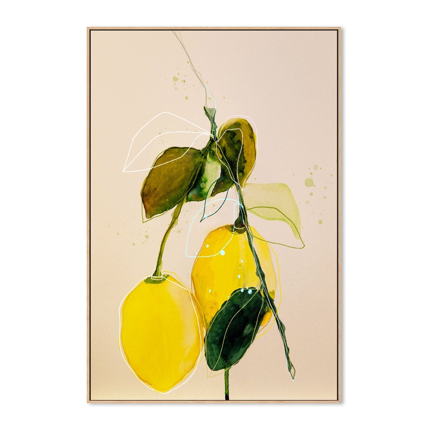 wall-art-print-canvas-poster-framed-Lemon Study, Style B , By Leigh Viner-4