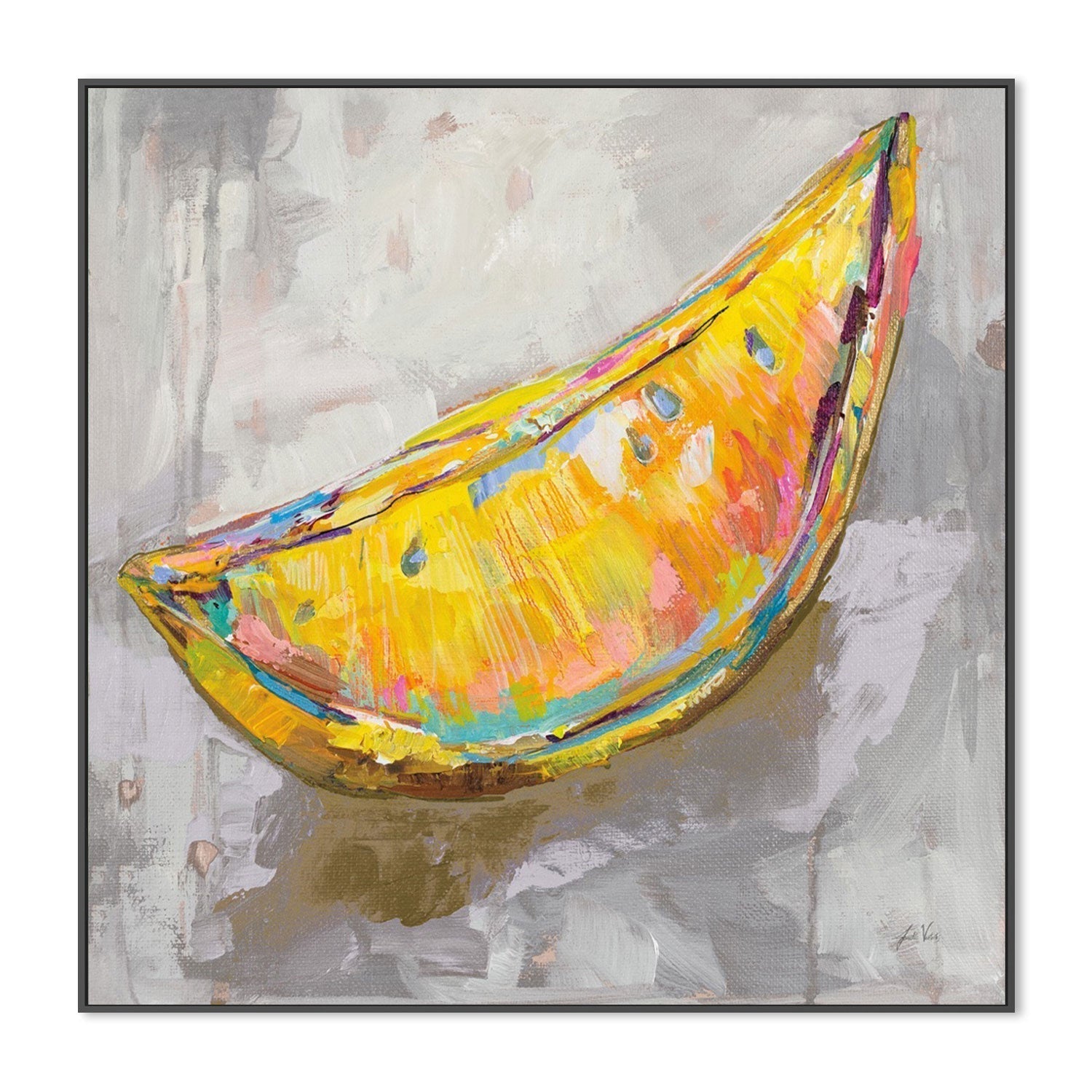 wall-art-print-canvas-poster-framed-Lemon Wedge Neutral, Style B-by-Jeanette Vertentes-Gioia Wall Art