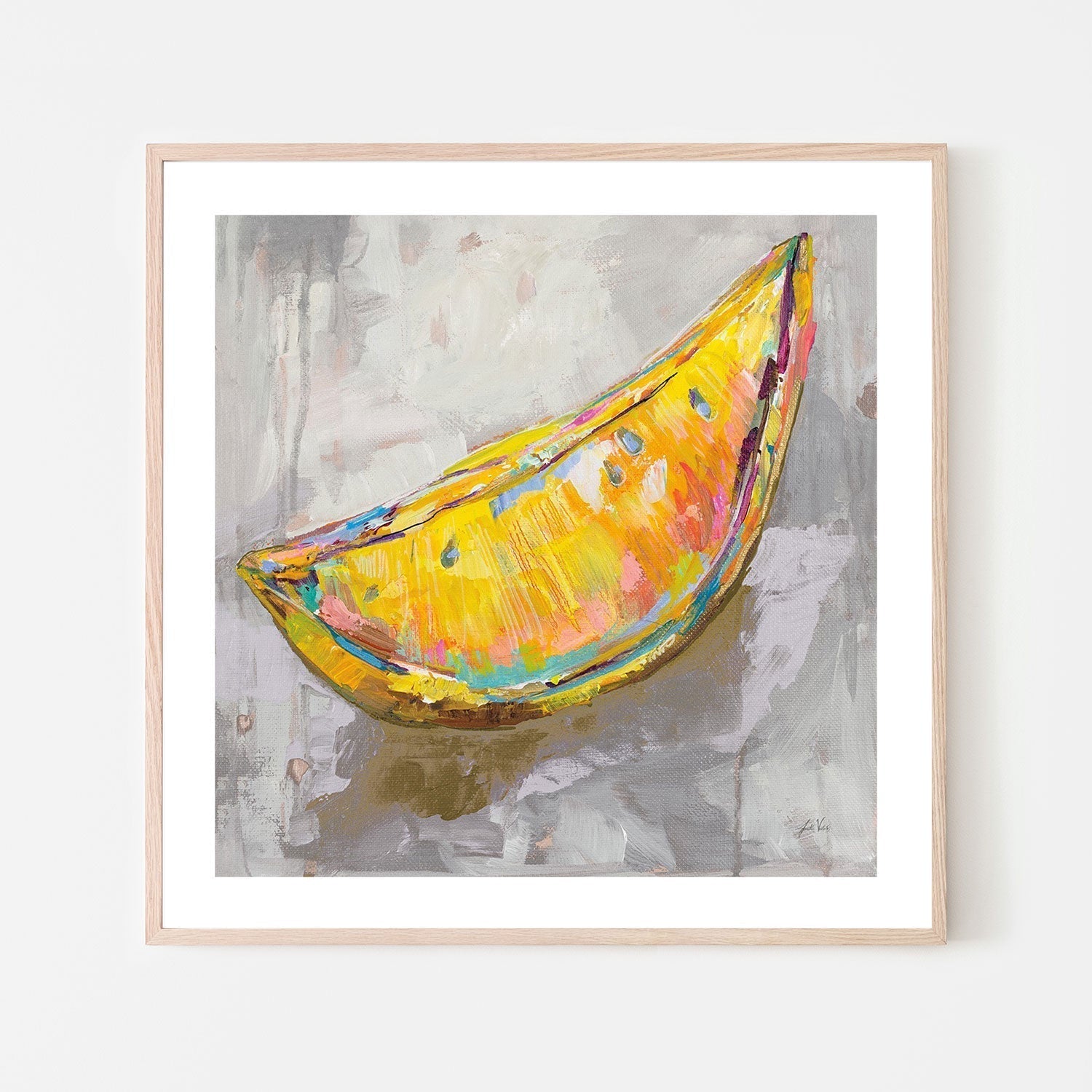 wall-art-print-canvas-poster-framed-Lemon Wedge Neutral, Style B-by-Jeanette Vertentes-Gioia Wall Art