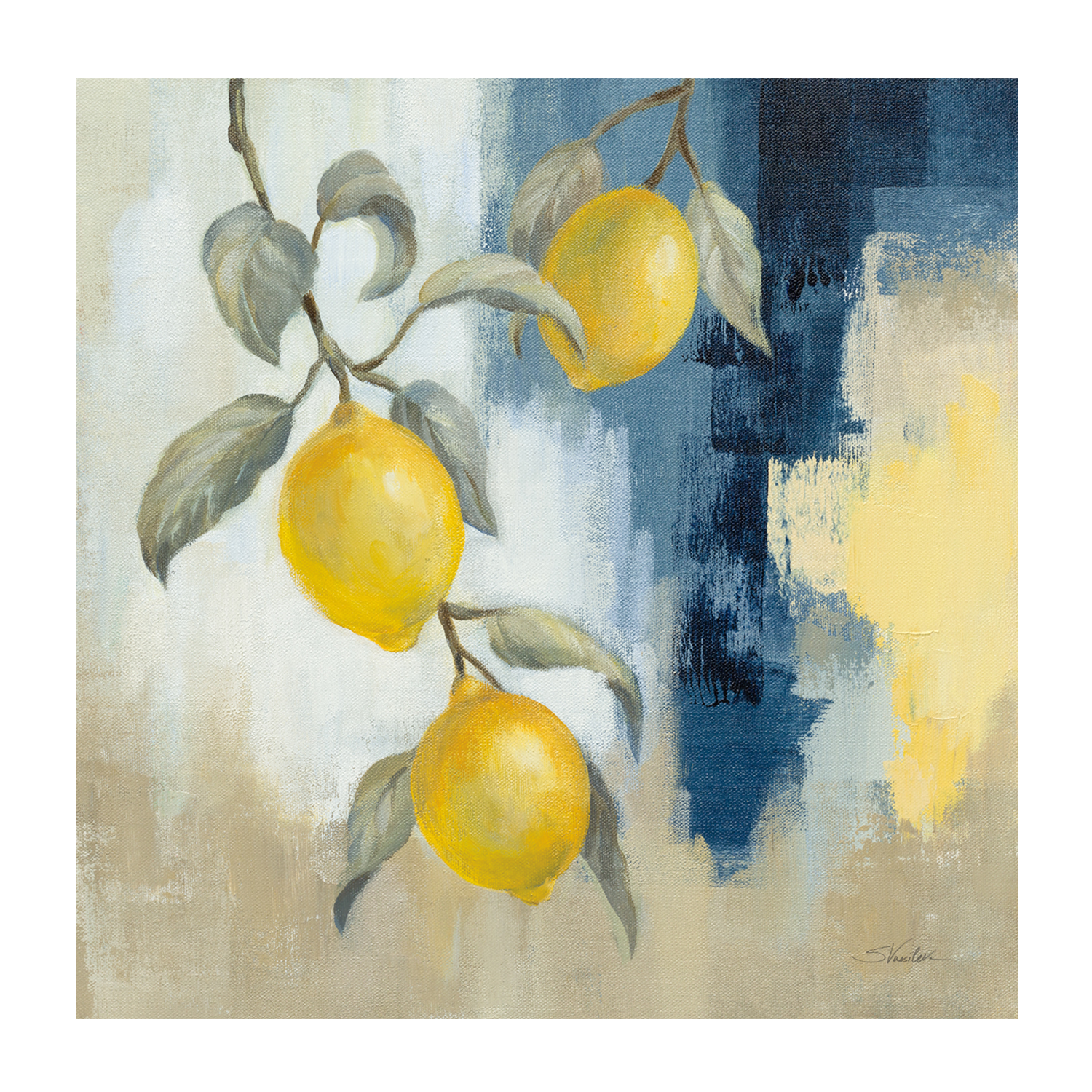 wall-art-print-canvas-poster-framed-Lemons From the South, Style A , By Silvia Vassileva-1