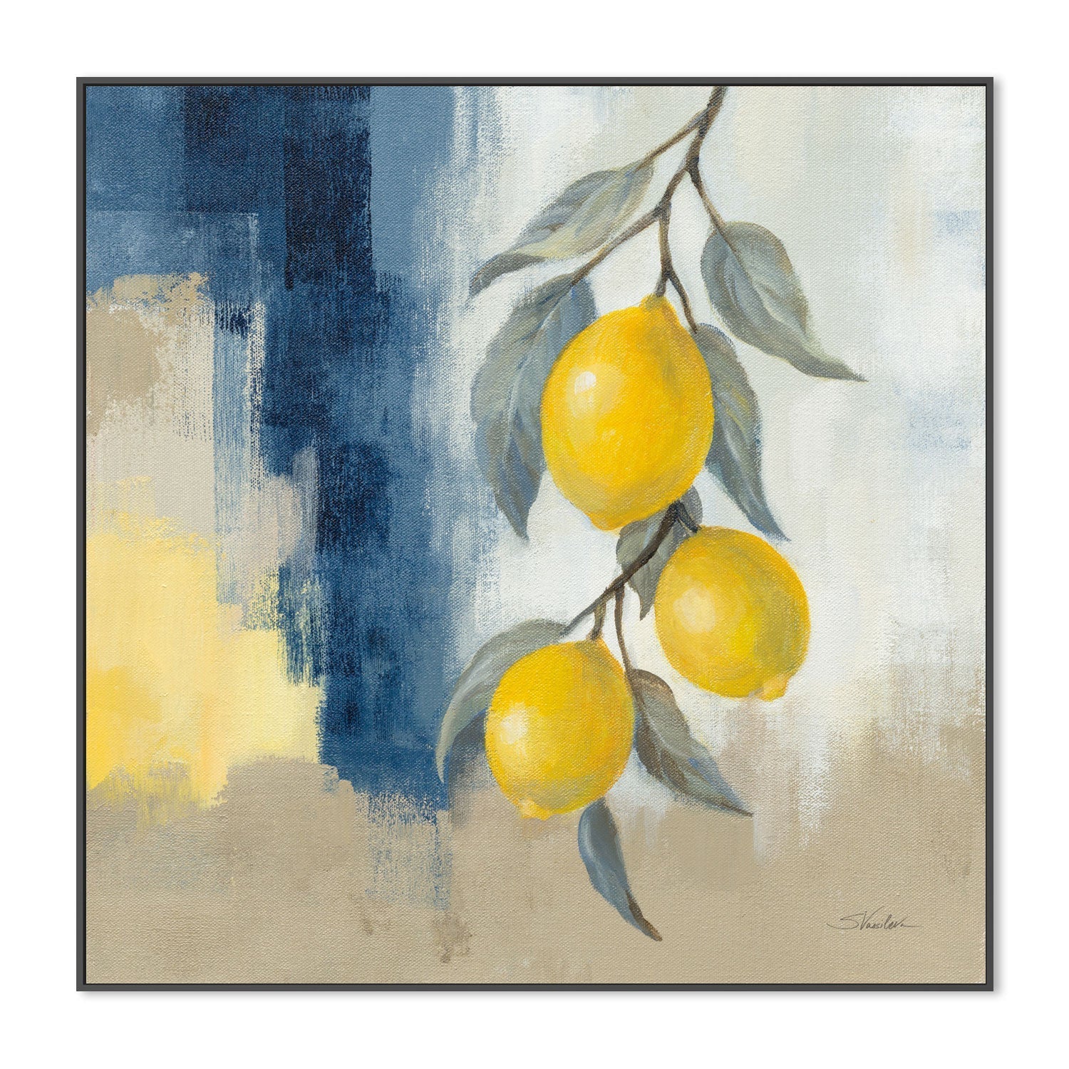 wall-art-print-canvas-poster-framed-Lemons From the South, Style B , By Silvia Vassileva-3