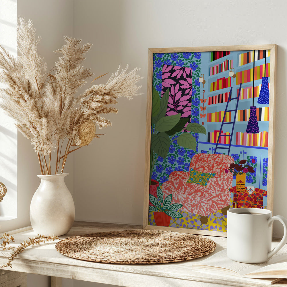 wall-art-print-canvas-poster-framed-Library , By Rafaela Mascaro-2