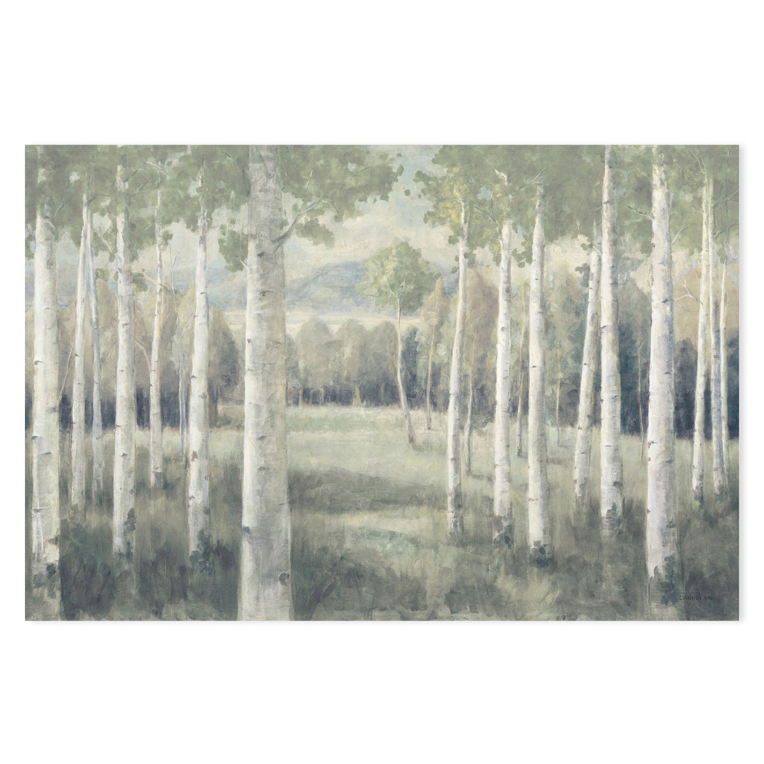 wall-art-print-canvas-poster-framed-Light Aspens-by-Danhui Nai-Gioia Wall Art