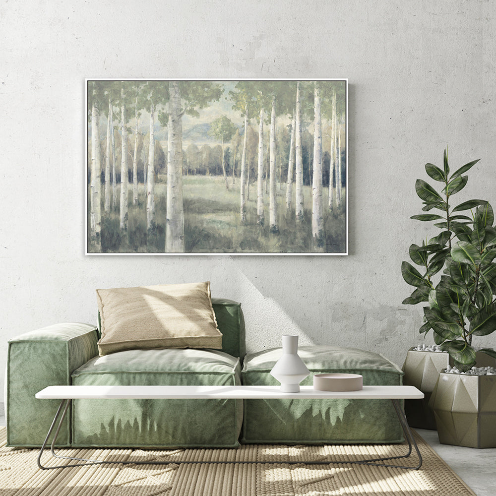 wall-art-print-canvas-poster-framed-Light Aspens-by-Danhui Nai-Gioia Wall Art