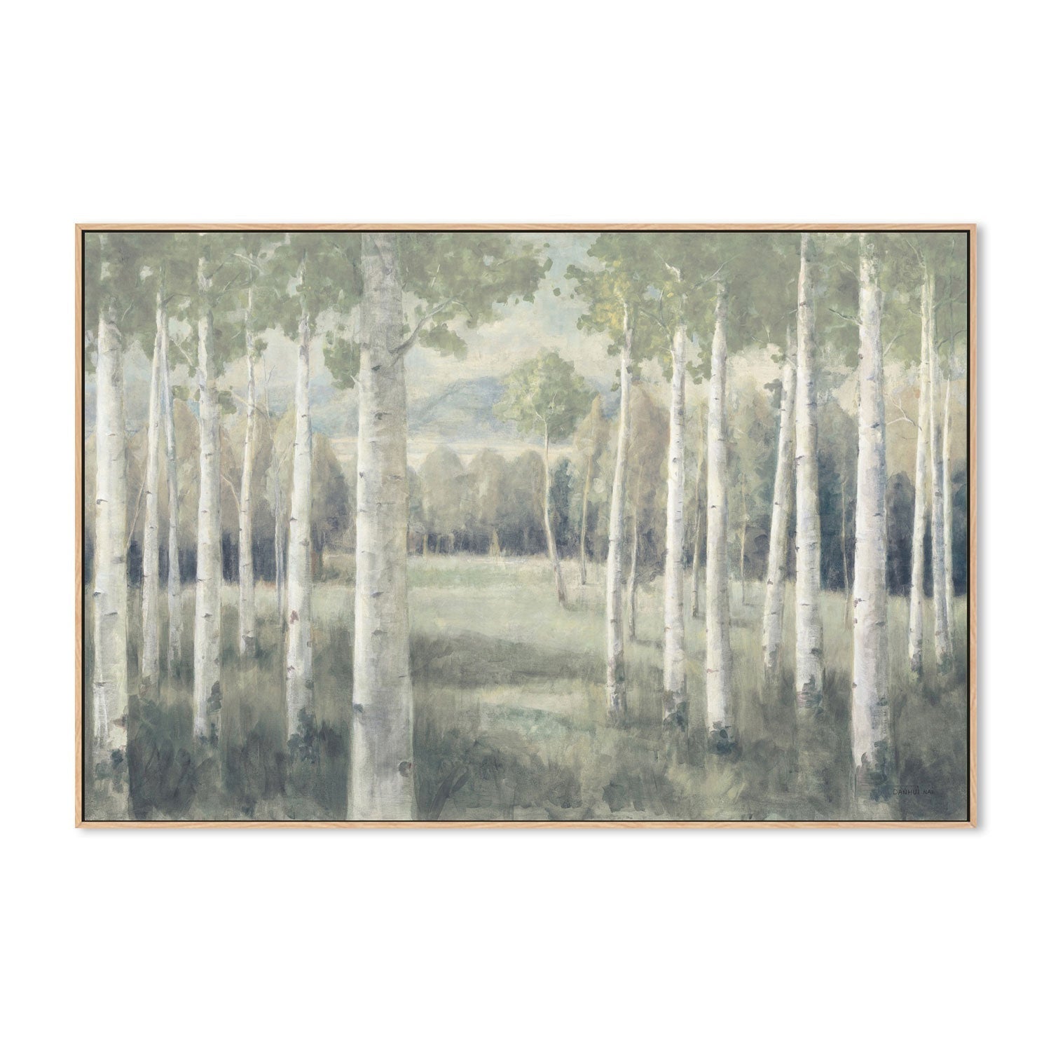 wall-art-print-canvas-poster-framed-Light Aspens-by-Danhui Nai-Gioia Wall Art