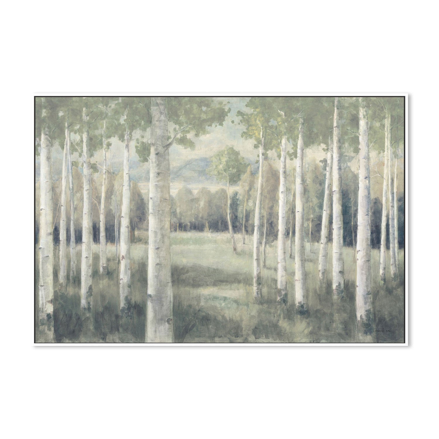 wall-art-print-canvas-poster-framed-Light Aspens-by-Danhui Nai-Gioia Wall Art