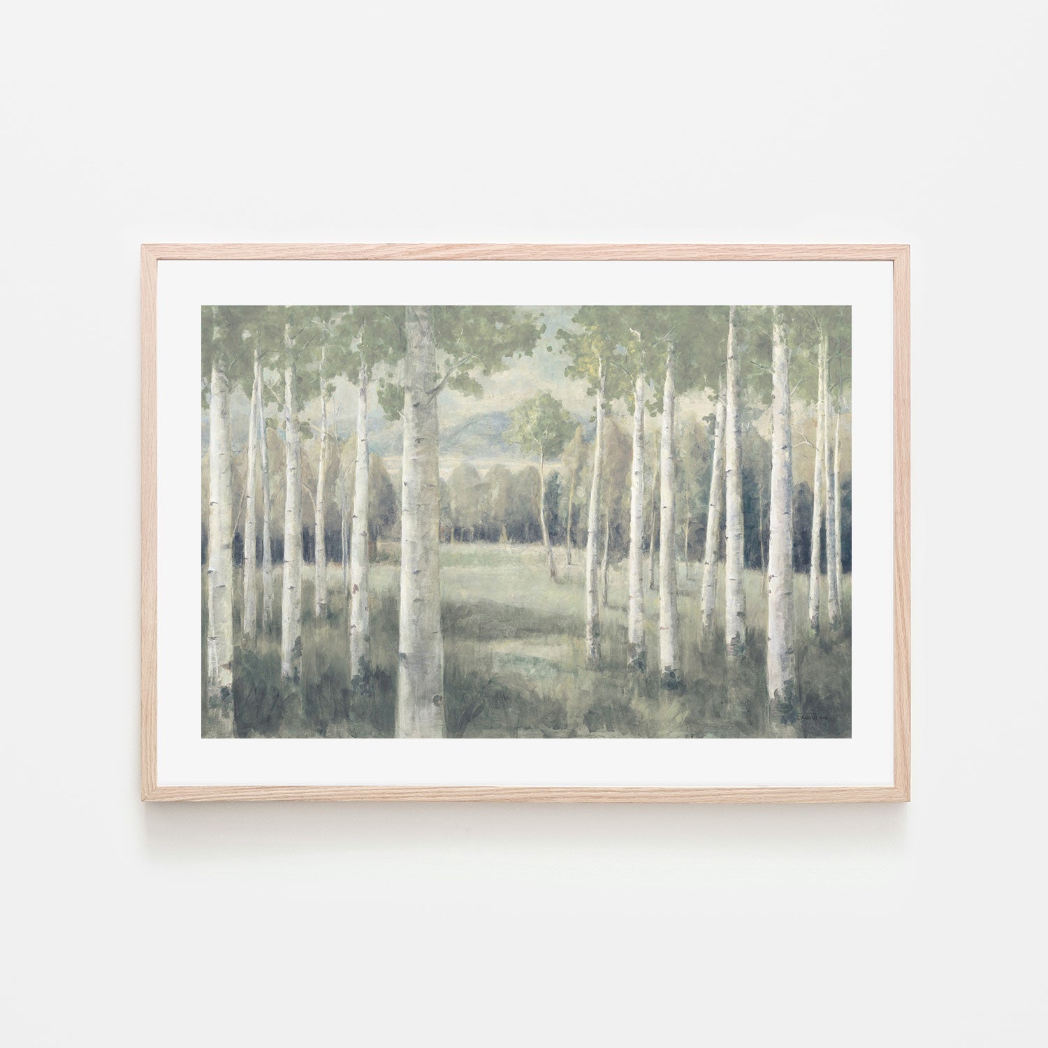 wall-art-print-canvas-poster-framed-Light Aspens-by-Danhui Nai-Gioia Wall Art