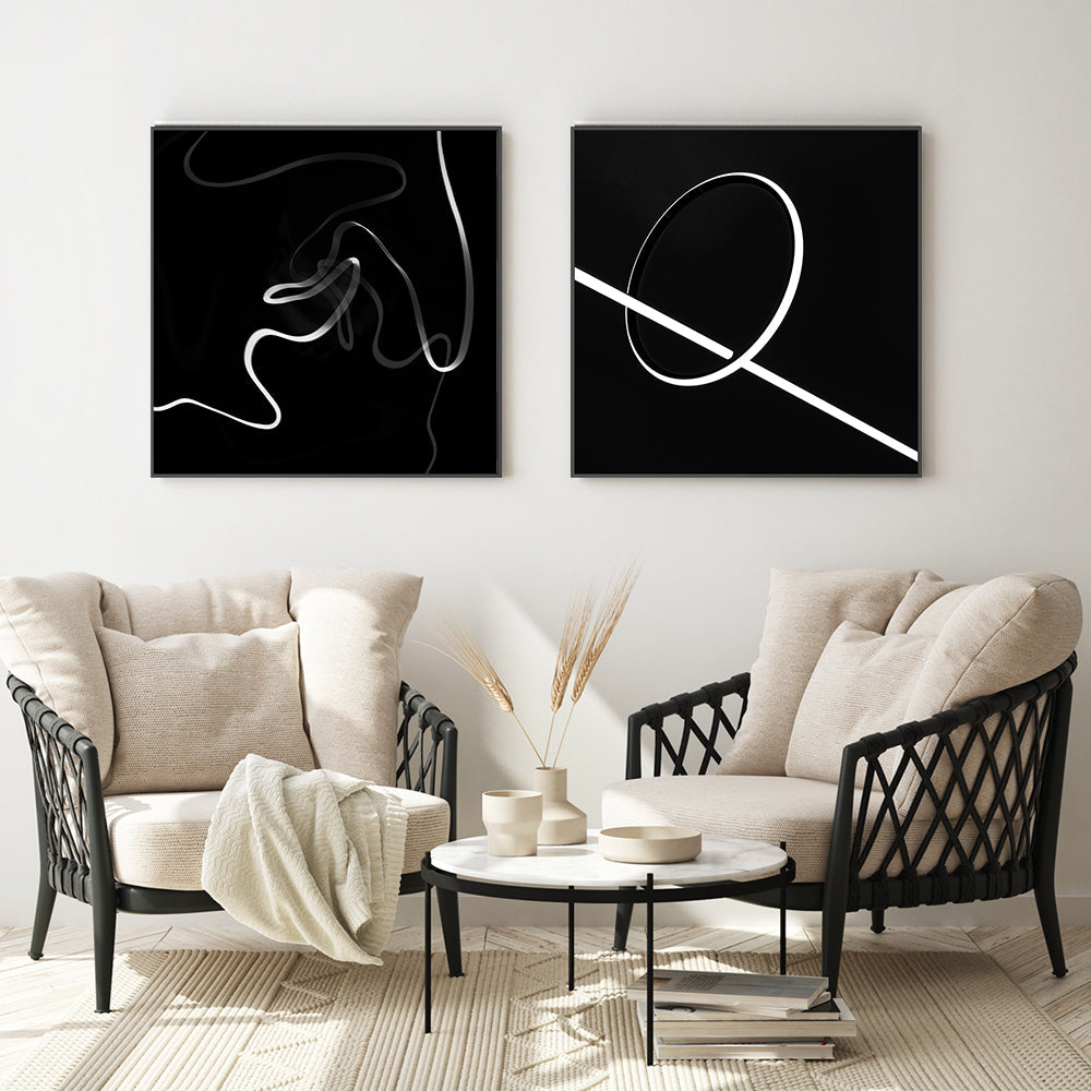 wall-art-print-canvas-poster-framed-Light & Darkness, Set Of 2-by-Plus X Studio-Gioia Wall Art