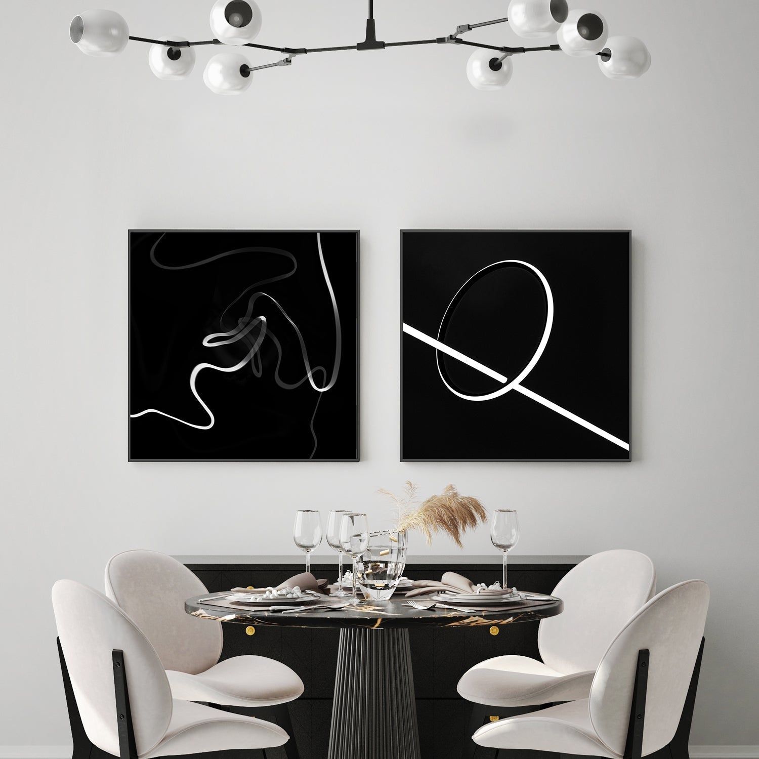 wall-art-print-canvas-poster-framed-Light & Darkness, Set Of 2-by-Plus X Studio-Gioia Wall Art