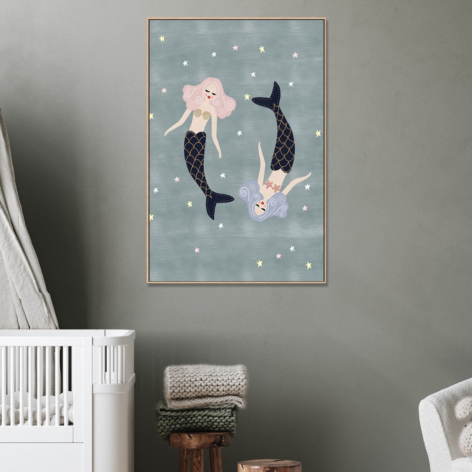 wall-art-print-canvas-poster-framed-Light Mermaids , By Leah Straatsma-2