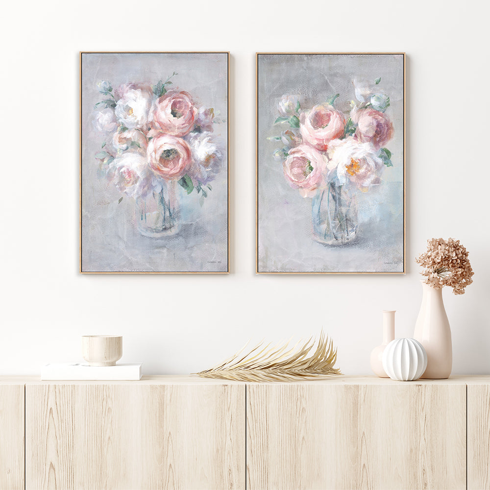 wall-art-print-canvas-poster-framed-Light Summer Blooms, Set of 2-by-Danhui Nai-Gioia Wall Art