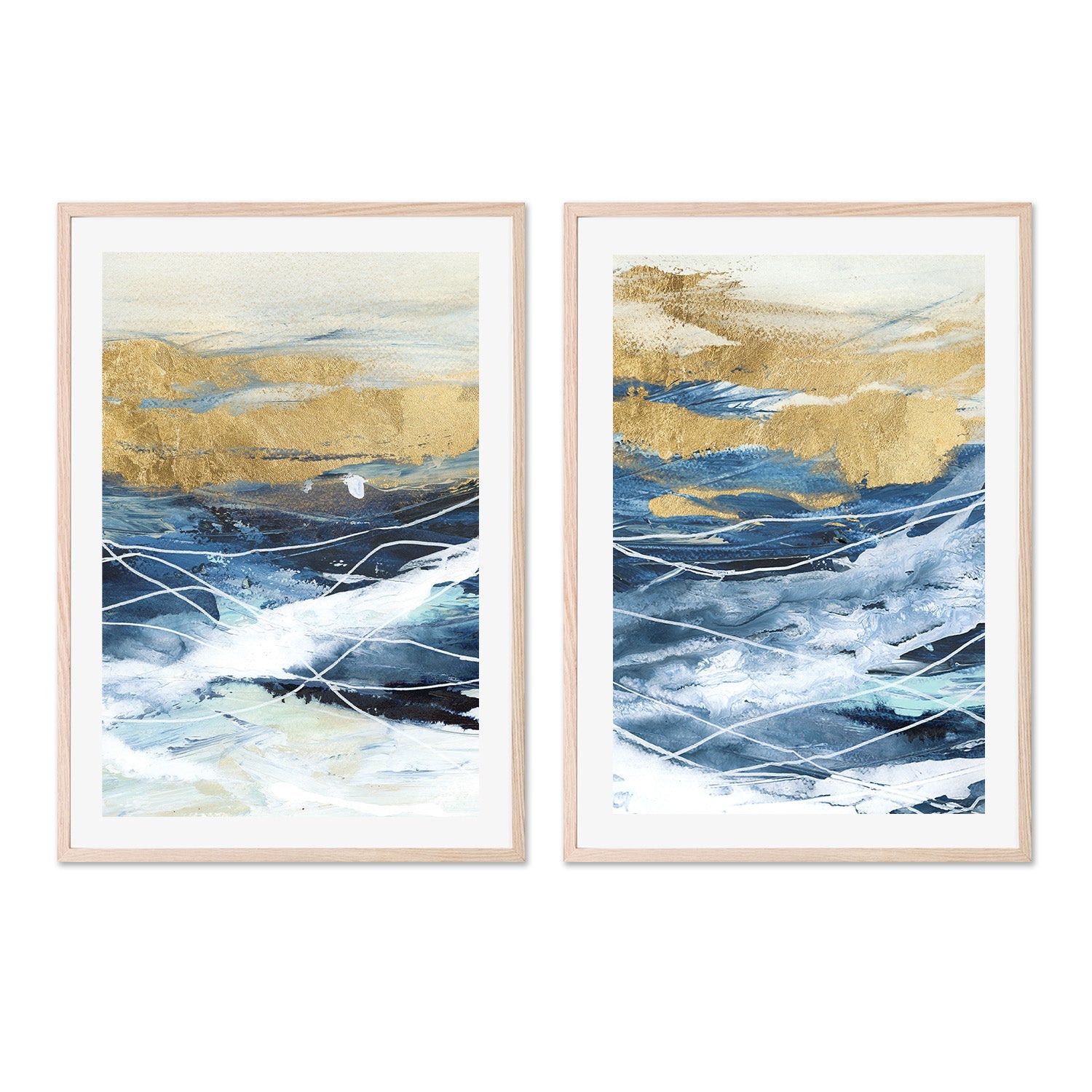 wall-art-print-canvas-poster-framed-Like A Storm, Style A & B, Set of 2 , By Nina Blue-6