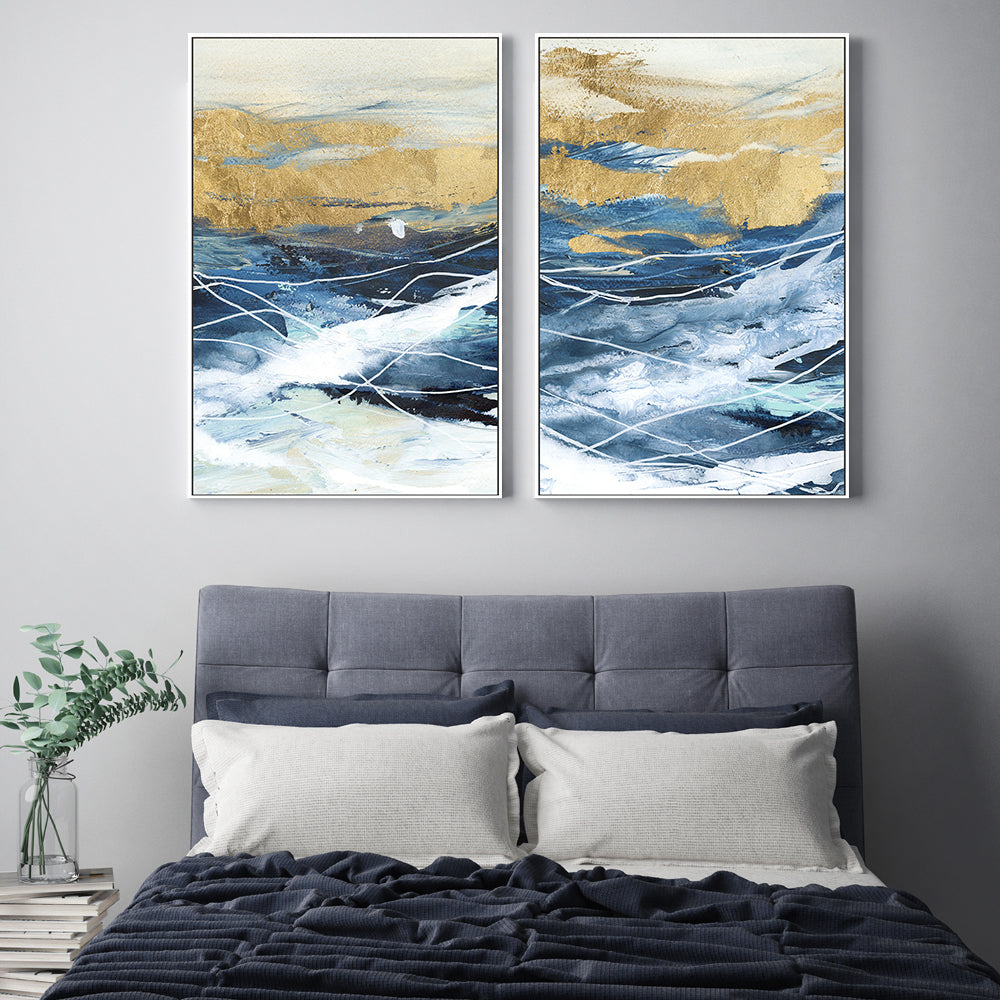 wall-art-print-canvas-poster-framed-Like A Storm, Style A & B, Set of 2 , By Nina Blue-8