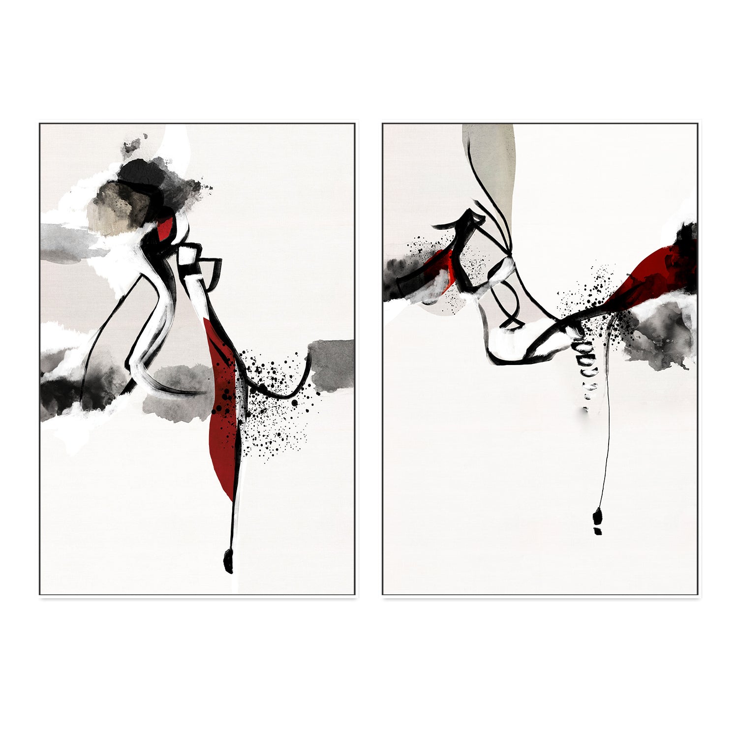 wall-art-print-canvas-poster-framed-Linked, Style A & B, Set Of 2 , By Roberto Moro Art-5