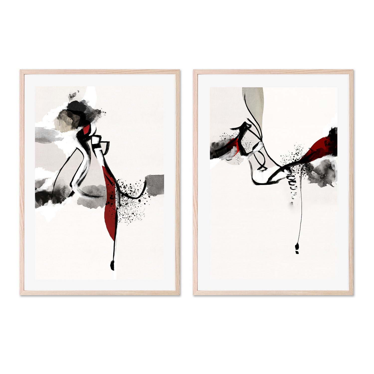 wall-art-print-canvas-poster-framed-Linked, Style A & B, Set Of 2 , By Roberto Moro Art-6