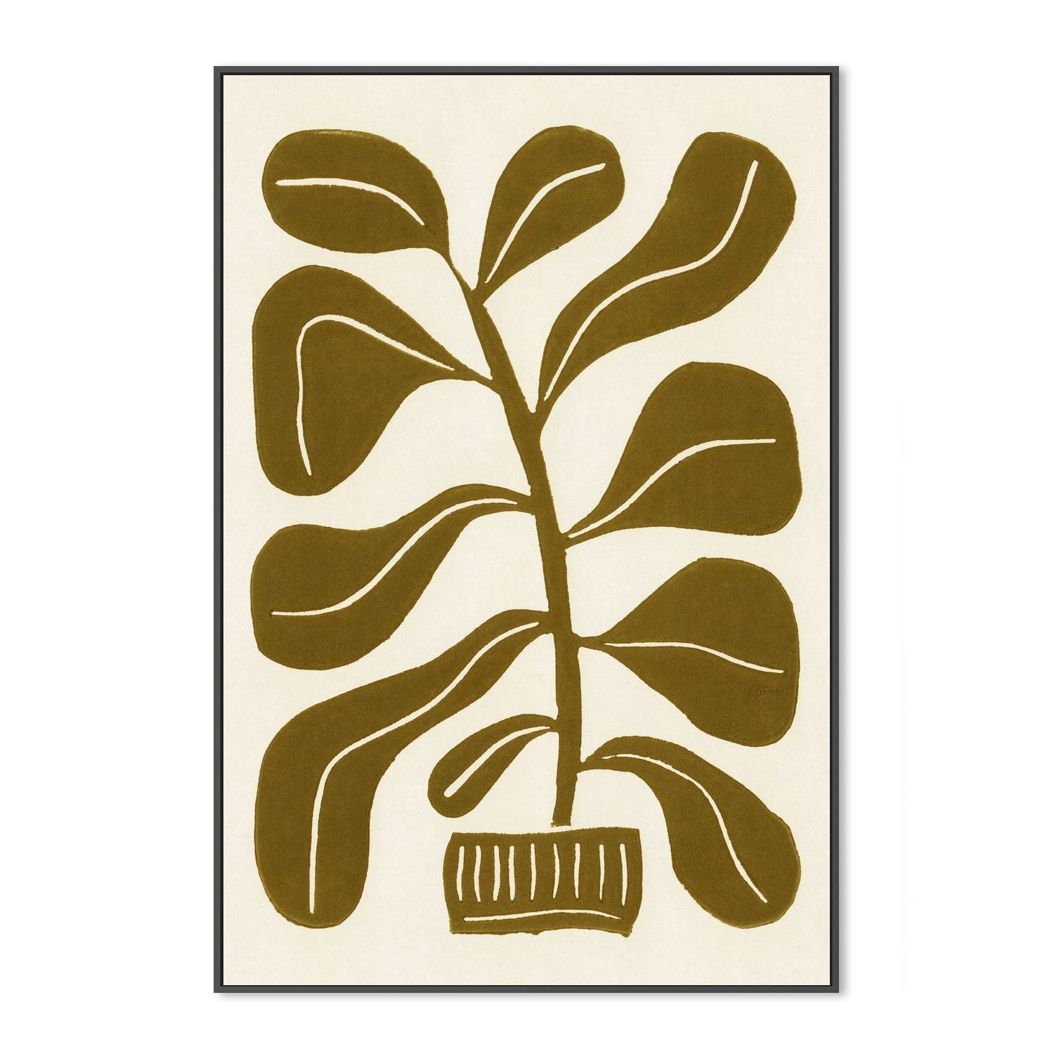 wall-art-print-canvas-poster-framed-Linocut Houseplant-3