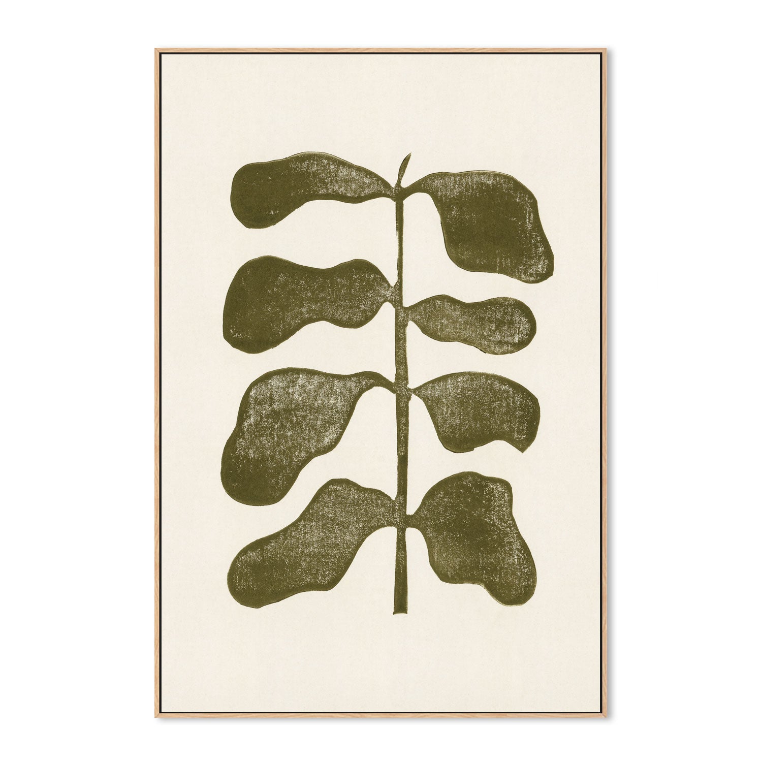 wall-art-print-canvas-poster-framed-Linocut Plant-4