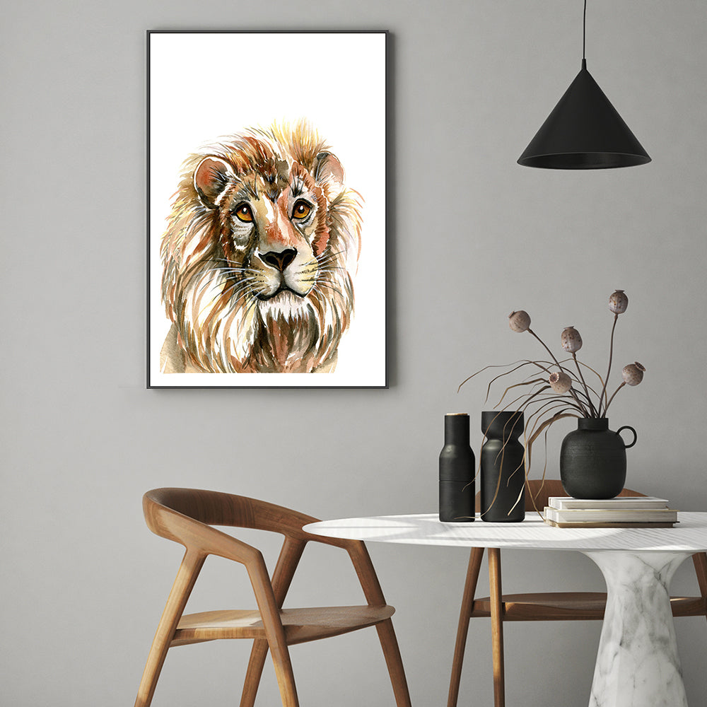 wall-art-print-canvas-poster-framed-Lion , By Jessie Mitchelson-GIOIA-WALL-ART