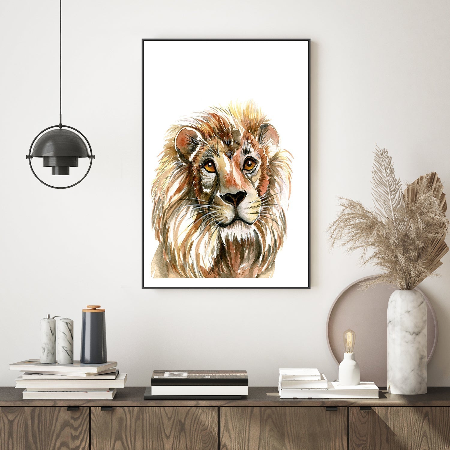 wall-art-print-canvas-poster-framed-Lion , By Jessie Mitchelson-GIOIA-WALL-ART